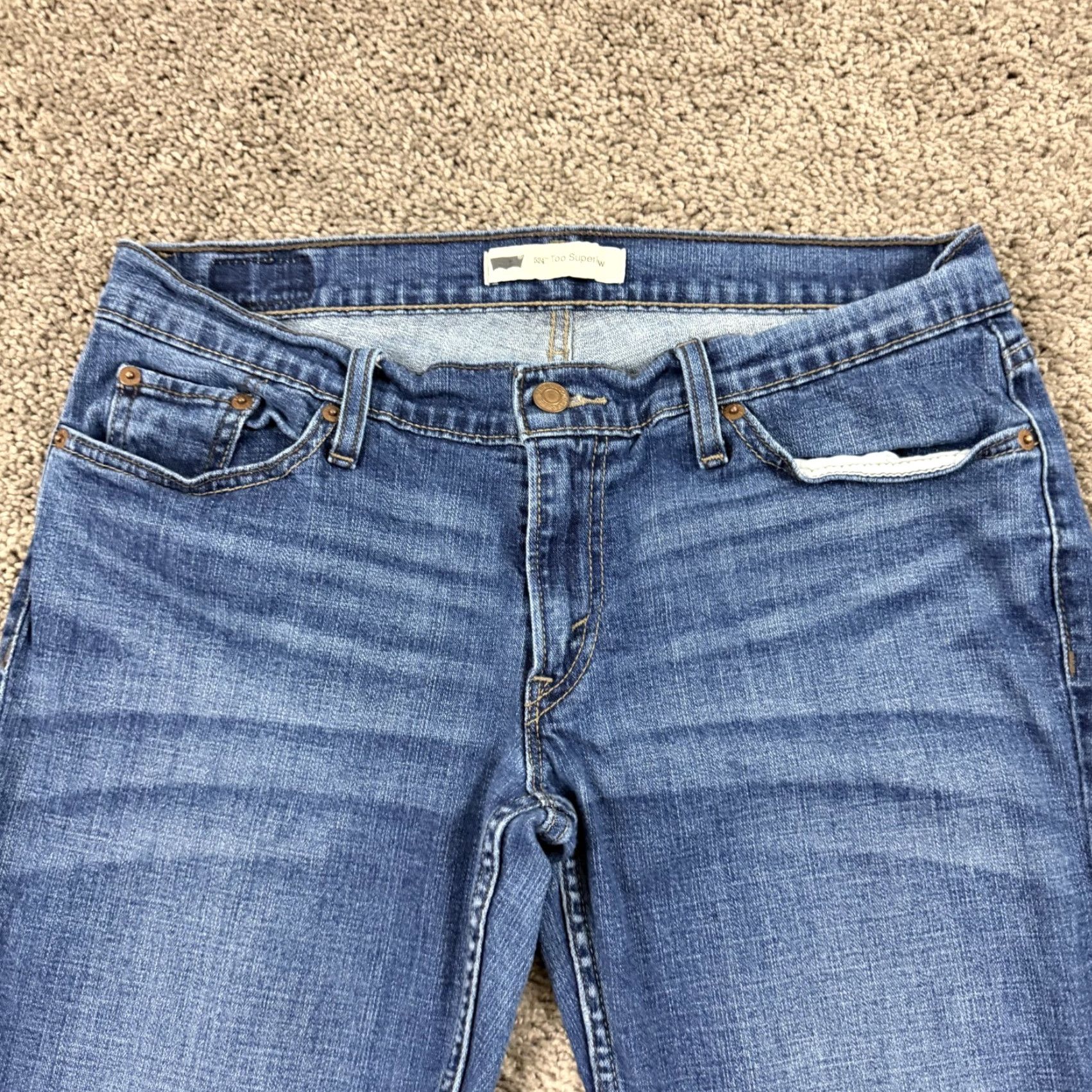 Levi's Levi's Jeans 524 Bootcut Denim 30x31 Women Regular Stretch Dark Wash Blue 13L Size 34" / US 12 / IT 48 - 2 Thumbnail