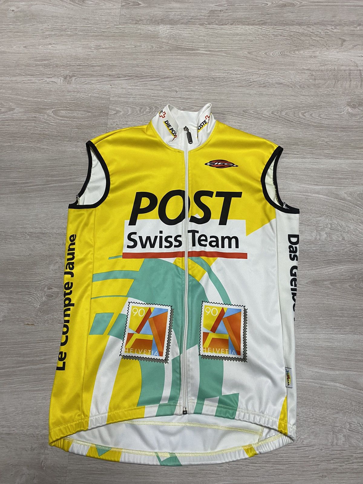 Vintage CIEGI SWISS POST Loup Sport Jersey Cycling Shirt Mens Size US M / EU 48-50 / 2 - 2 Thumbnail