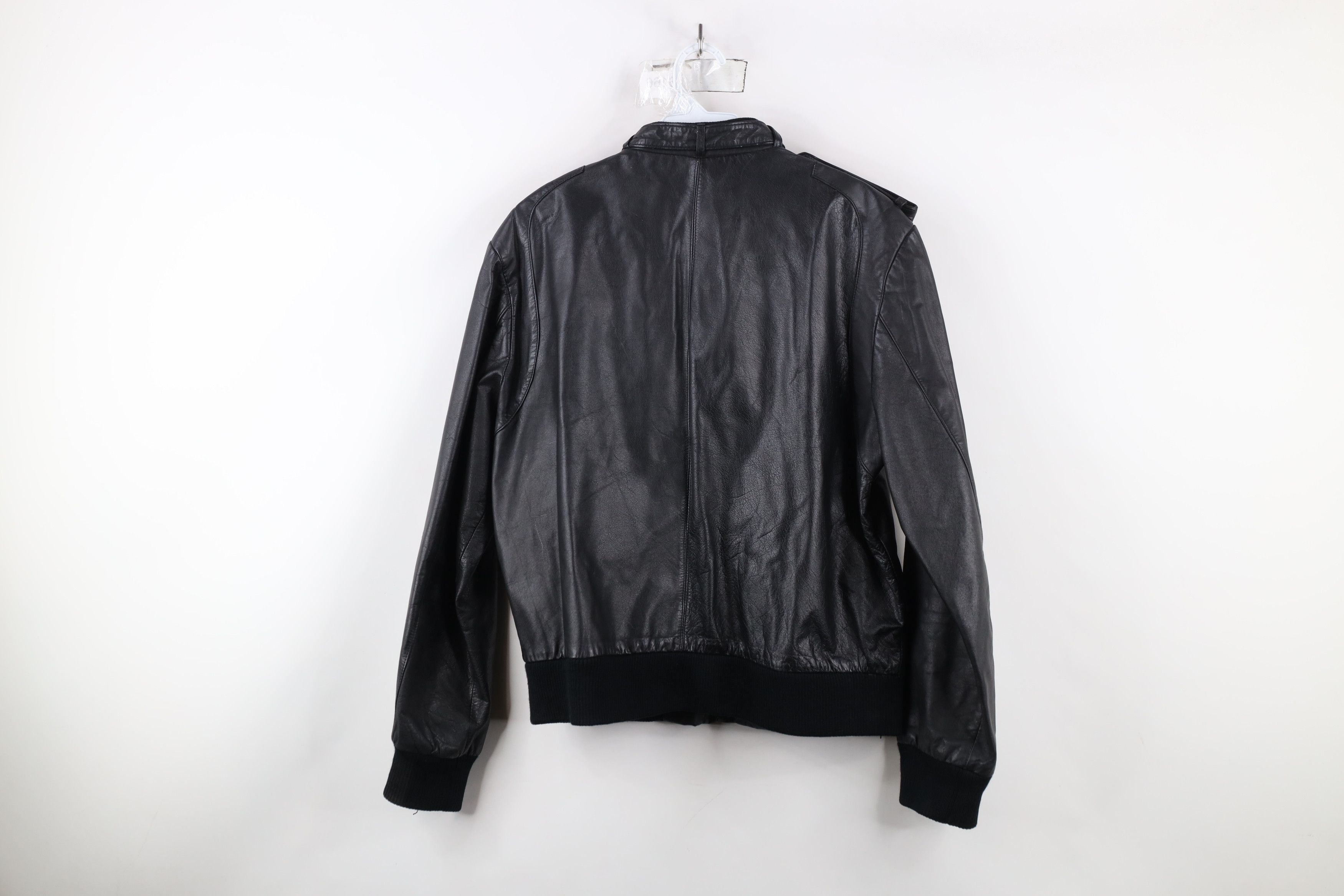 Vintage Vintage 80s 90s Streetwear Leather Cafe Racer Bomber Jacket Size US XXL / EU 58 / 5 - 14 Thumbnail