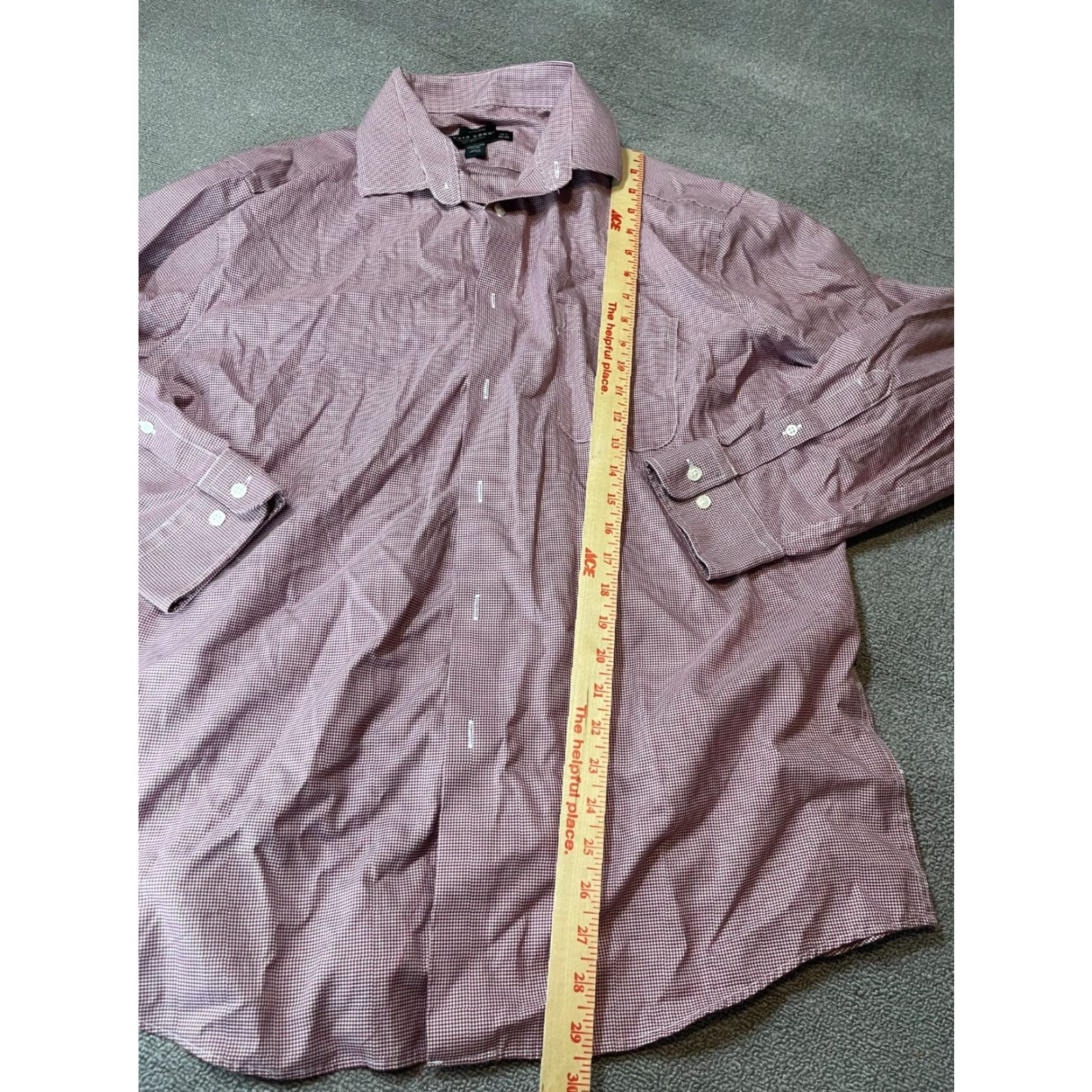 Pronto Uomo Pronto Uomo Button Up Shirt Mens 32 17.5 Red Plaid Long Sleeve Button-Down Non-Iron Dress Shirt Mens Regular Size 32 17.5 Neck 17.5 Size US XS / EU 42 / 0 - 2 Thumbnail