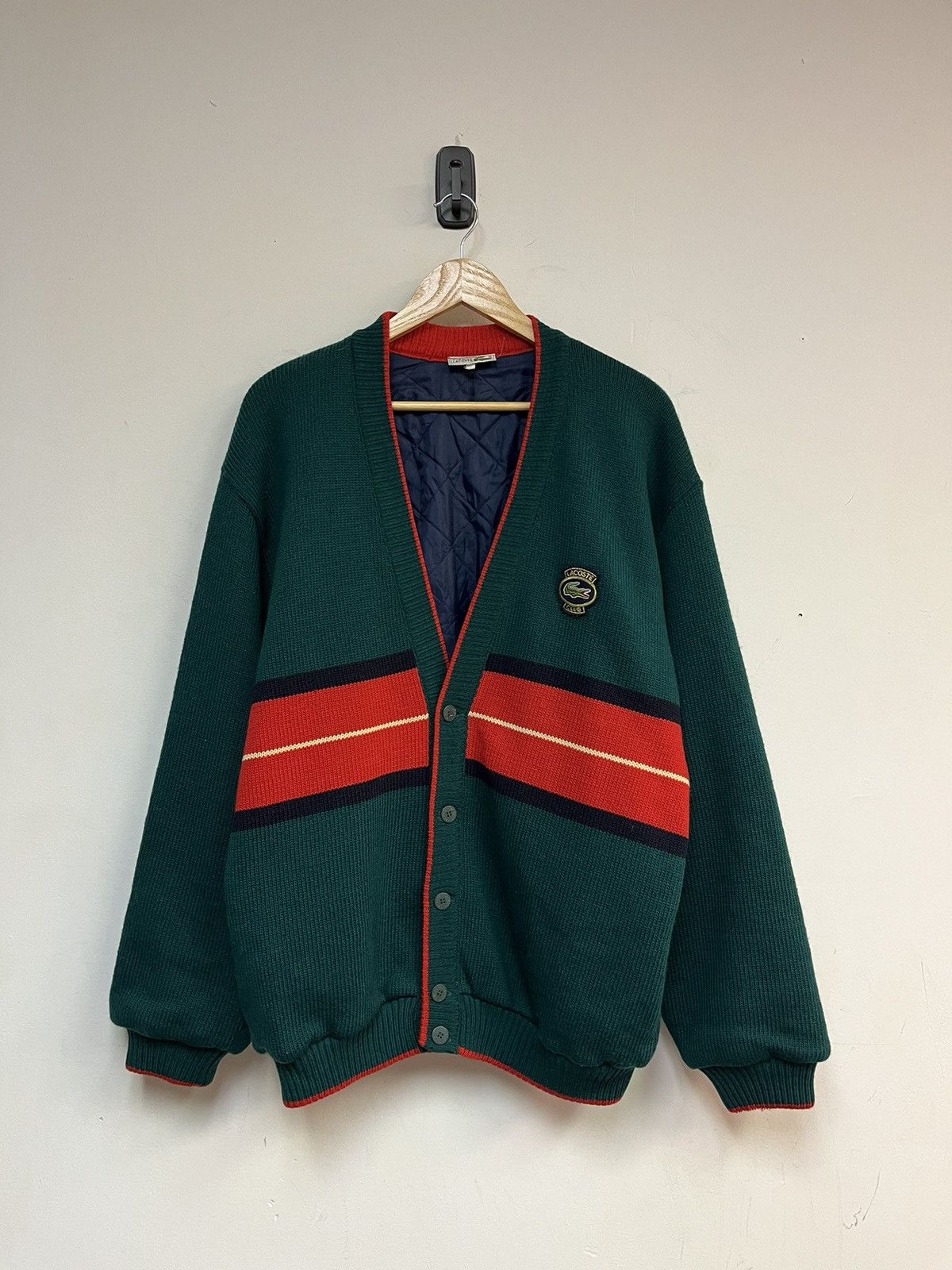 Lacoste 80’s Lacoste Cardigan Sweater Size US XL / EU 56 / 4 - 1 Thumbnail