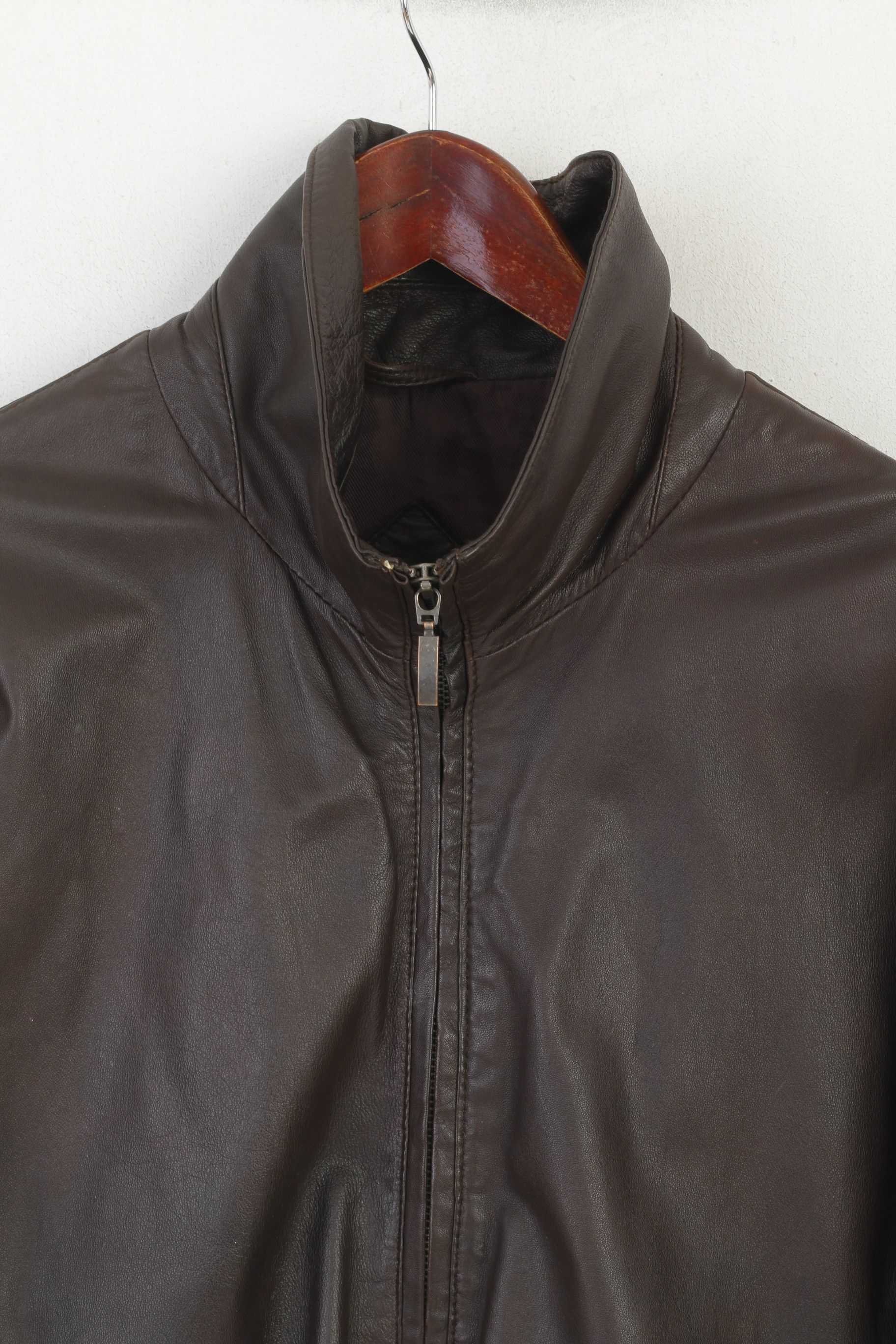 Vintage Montana Norway Men 52 L Jacket Brown Leather Soft 6390 Size US L / EU 52-54 / 3 - 3 Thumbnail