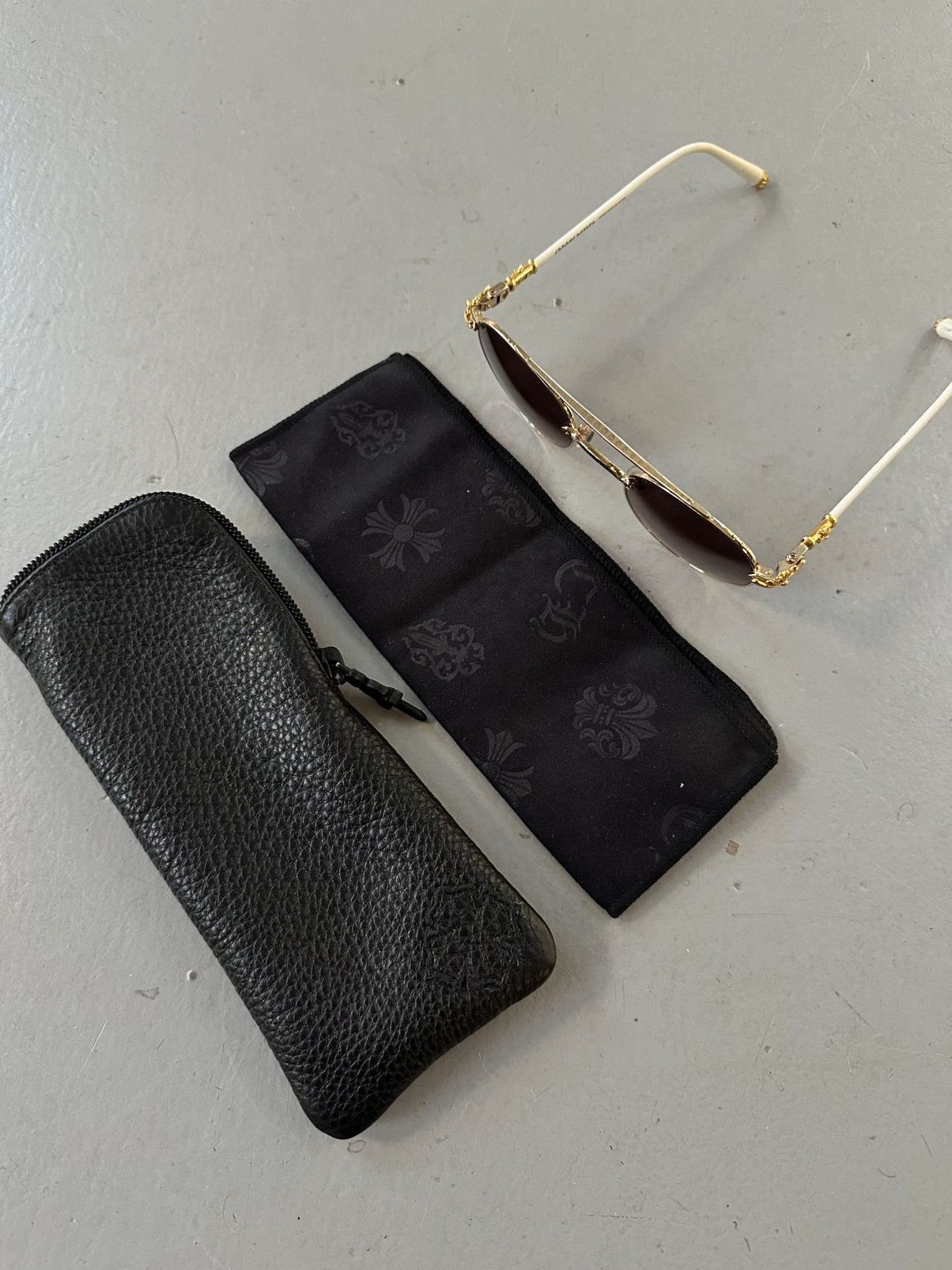 Chrome Hearts Chrome Hearts sunglasses bubba white gold Size ONE SIZE - 3 Thumbnail