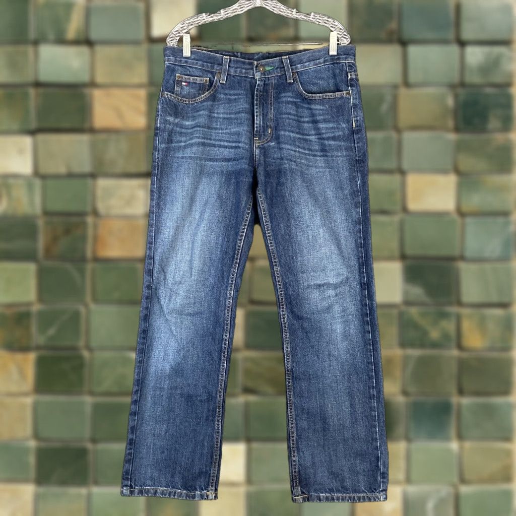 Tommy Hilfiger TOMMY HILFIGER Men's Straight Blue Jeans 34x29 Regular Size US 34 / EU 50 - 1 Thumbnail