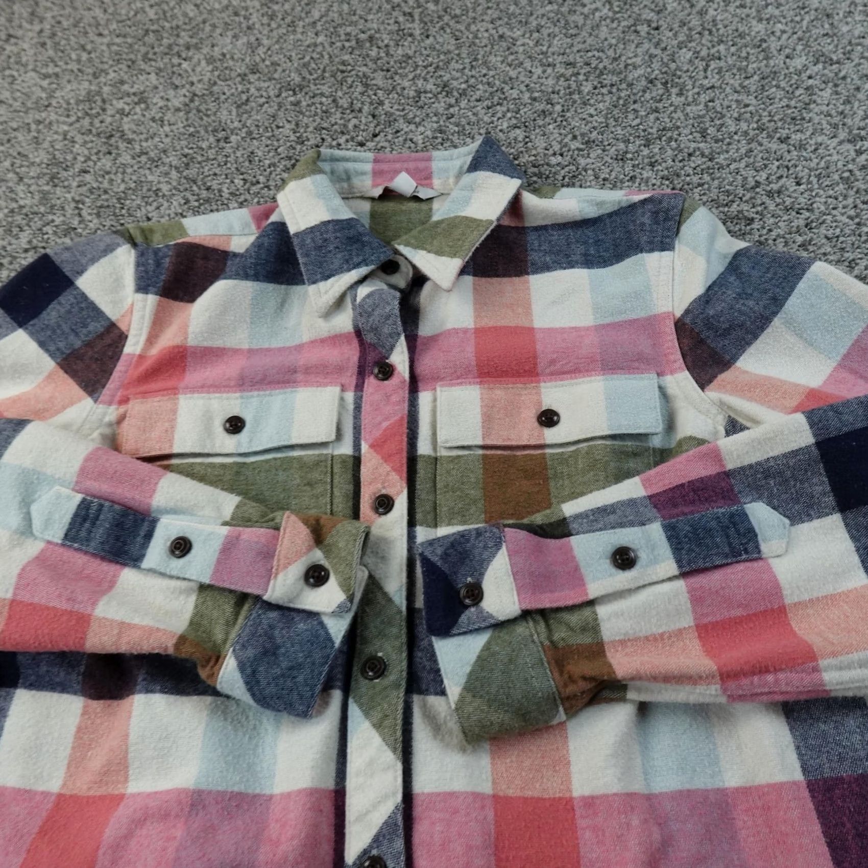 Vintage LL Bean Shirt Womens S Plaid Chamois Tunic Button-Up Long Sleeve Flannel Casual Fall Size S / US 4 / IT 40 - 3 Thumbnail