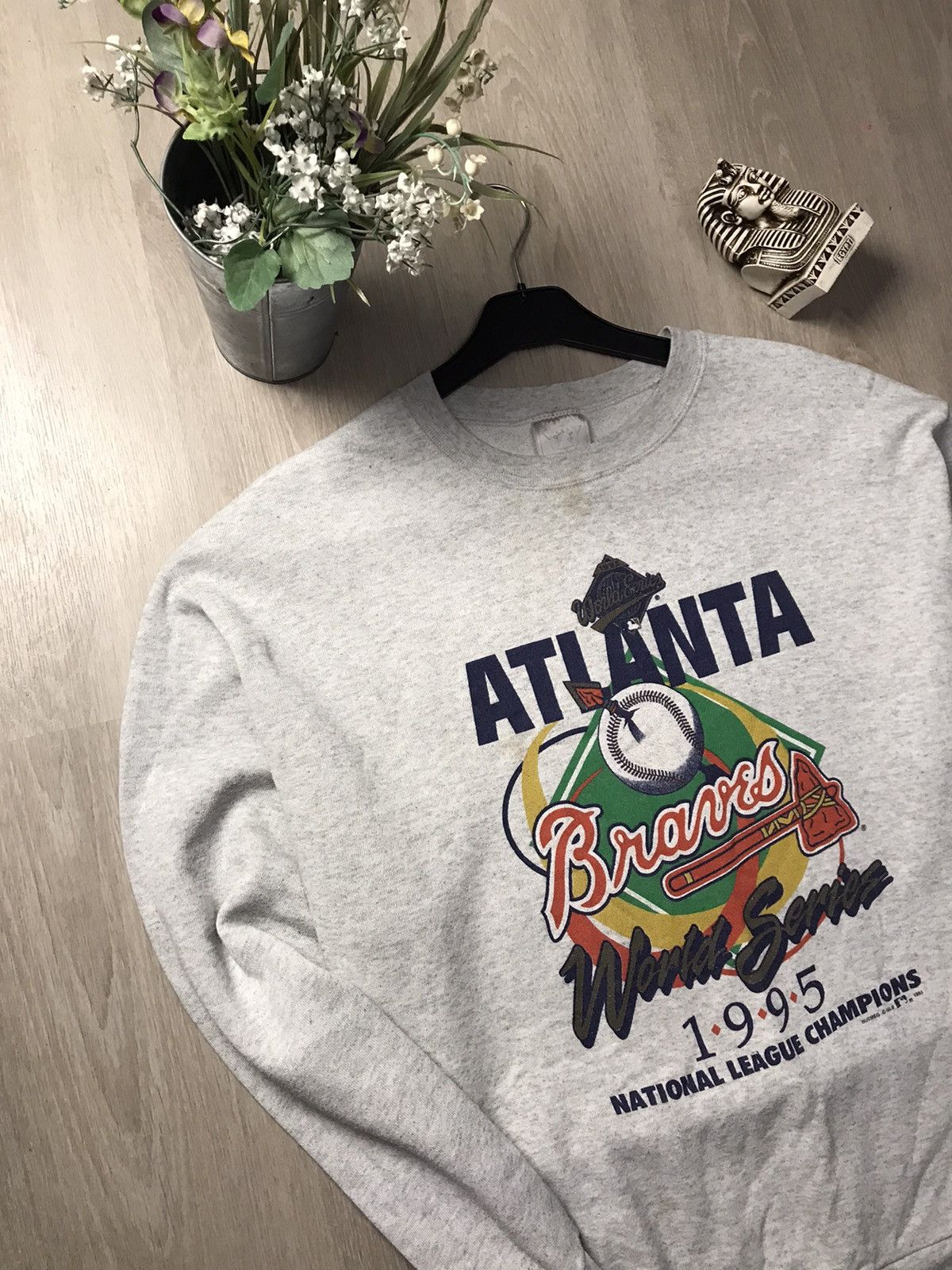 MLB × Vintage Vintage 1995 Atlanta Braves MLB champions sweatshirt Size US XL / EU 56 / 4 - 4 Thumbnail