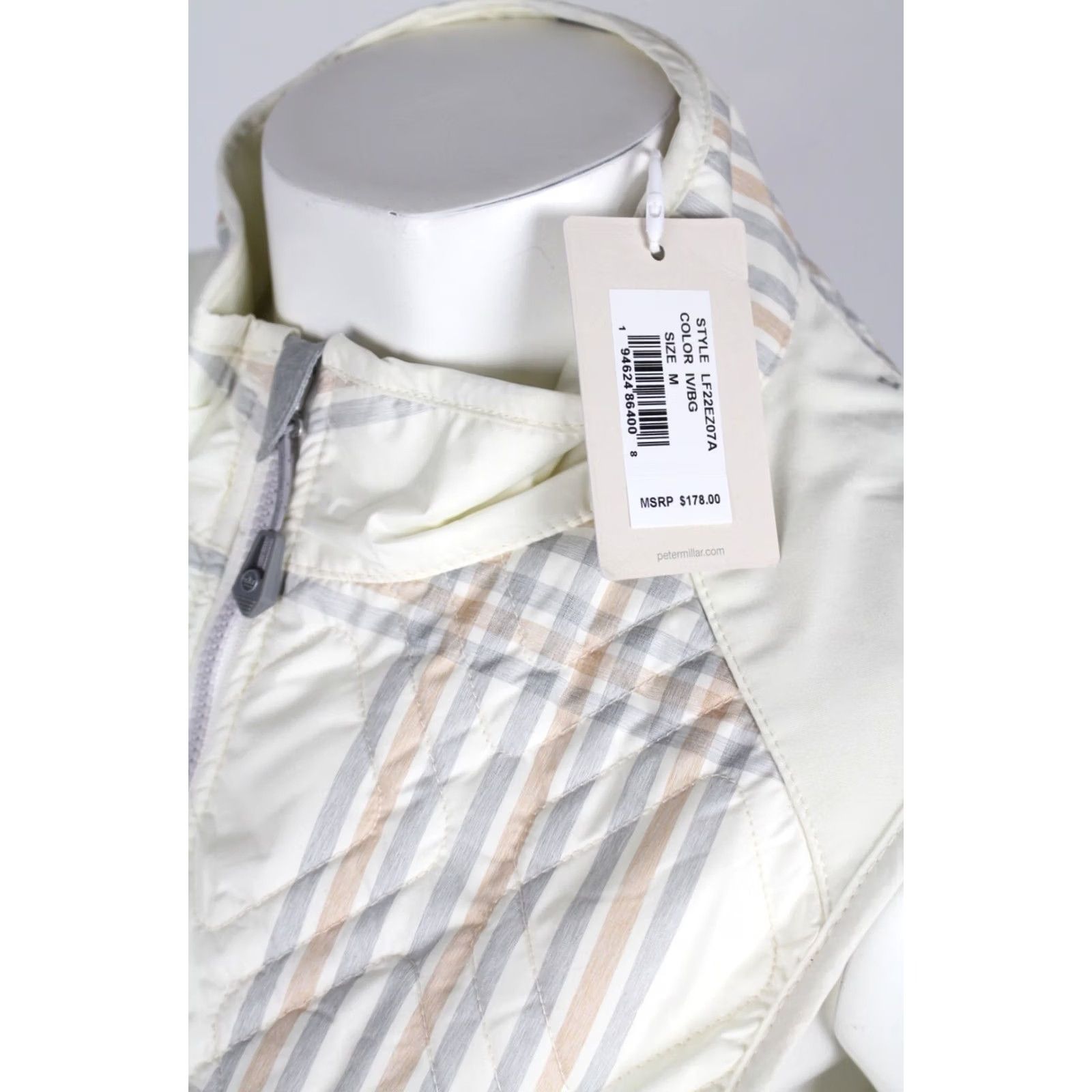 Peter Millar VINTAGE Peter Millar Women's Vest Lizzie Hybrid Golf Size Medium Ivory British Grey Size M / US 6-8 / IT 42-44 - 4 Thumbnail