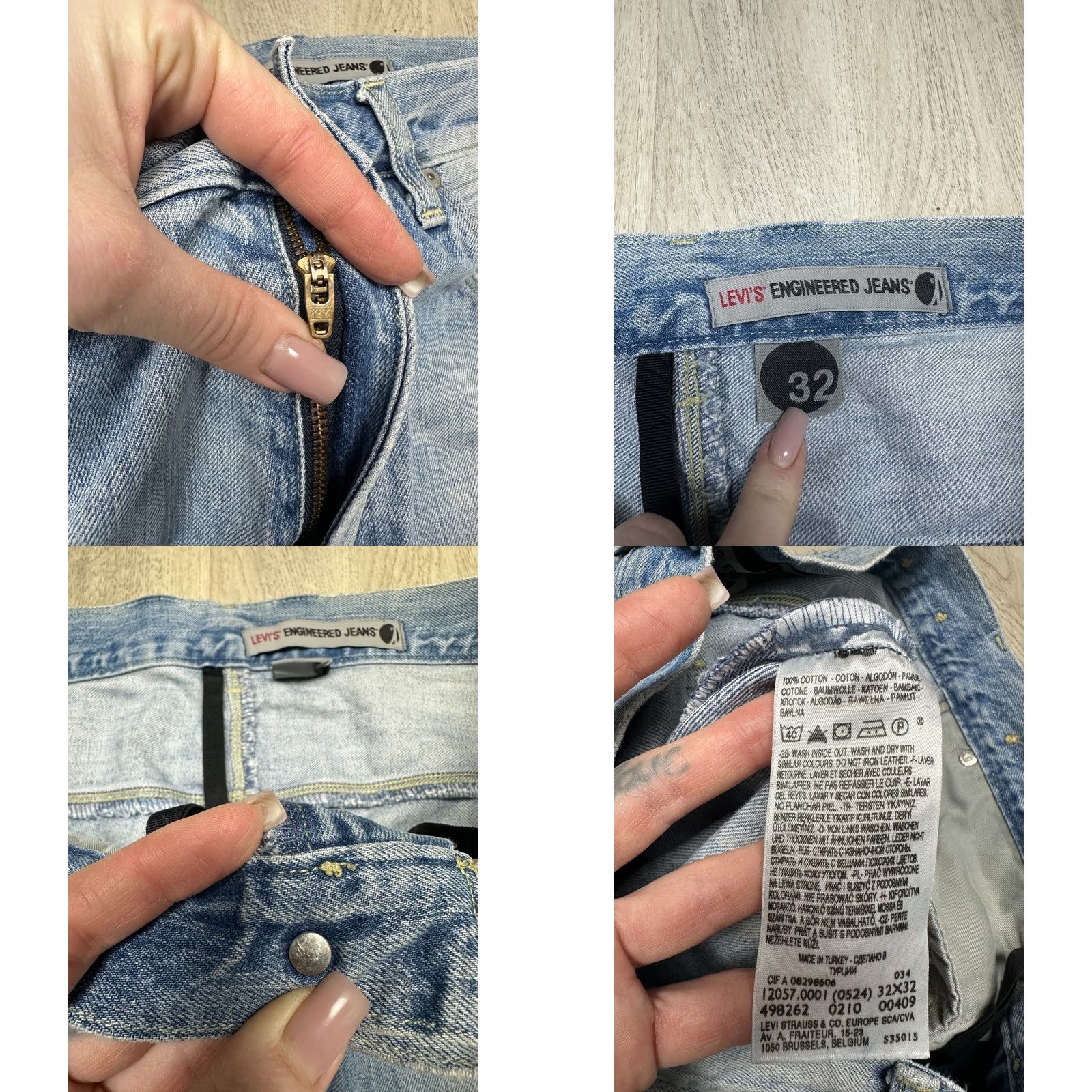 Levi's Levi's Engineered Mens Denim Jeans Regular Size 32 Blue Cotton Denim Straight Inseam 32 in 32 in 82 cm 43 cm Waist Size US 32 / EU 48 - 9 Thumbnail