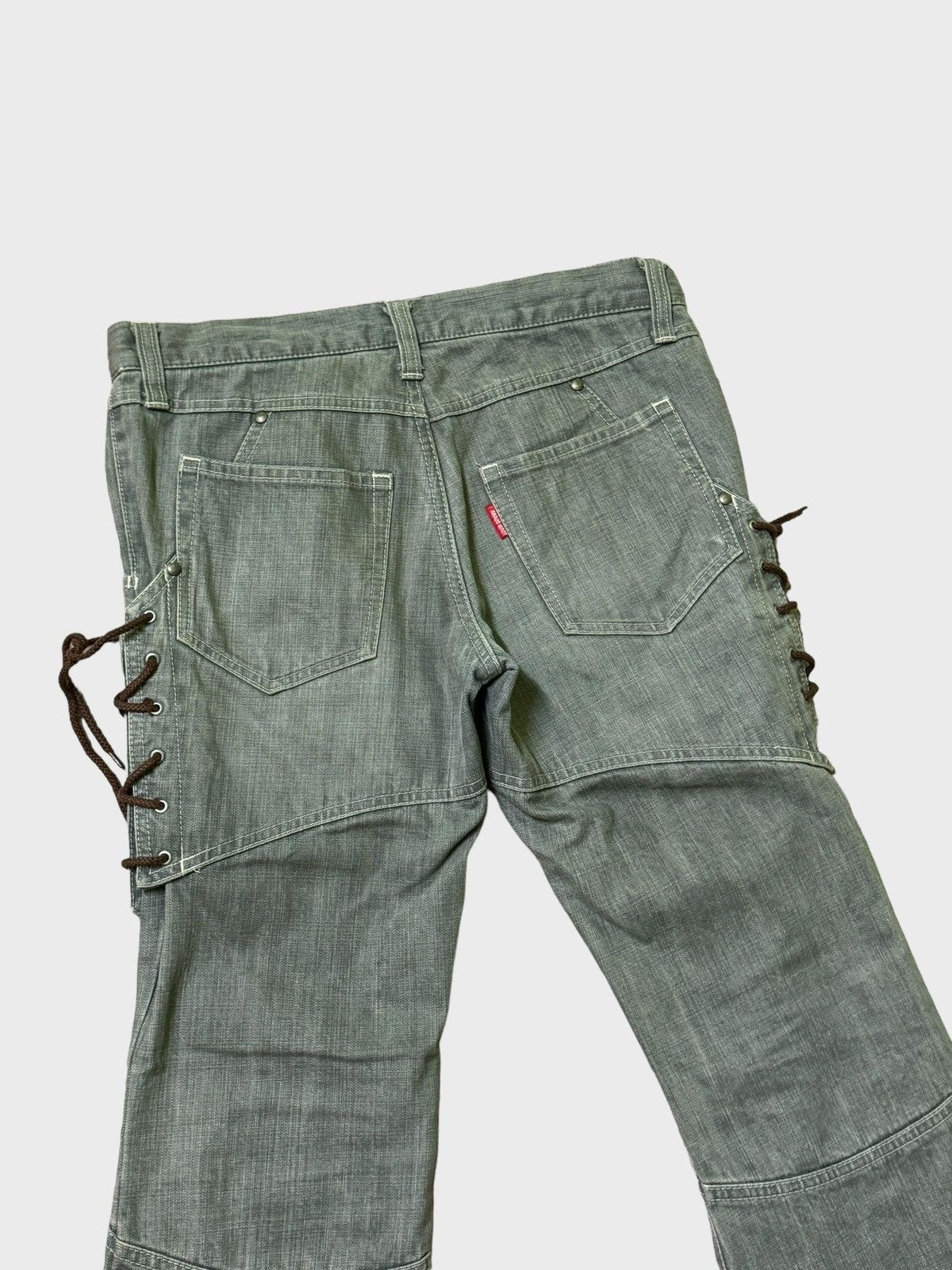 Tornado Mart Flare Tornado Mart Double Laced Denim jeans Size US 29 - 8 Thumbnail