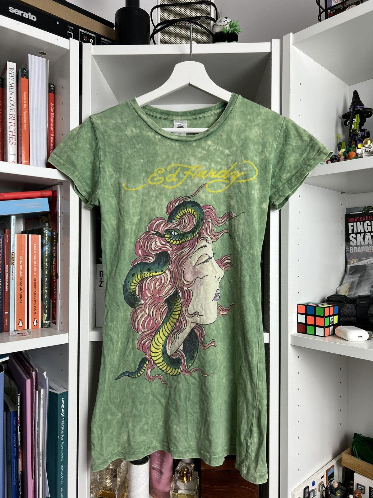 Ed Hardy Vintage y2k Ed Hardy printed t-shirt XS avantgarde drain 00s Size XS / US 0-2 / IT 36-38 - 1 Thumbnail