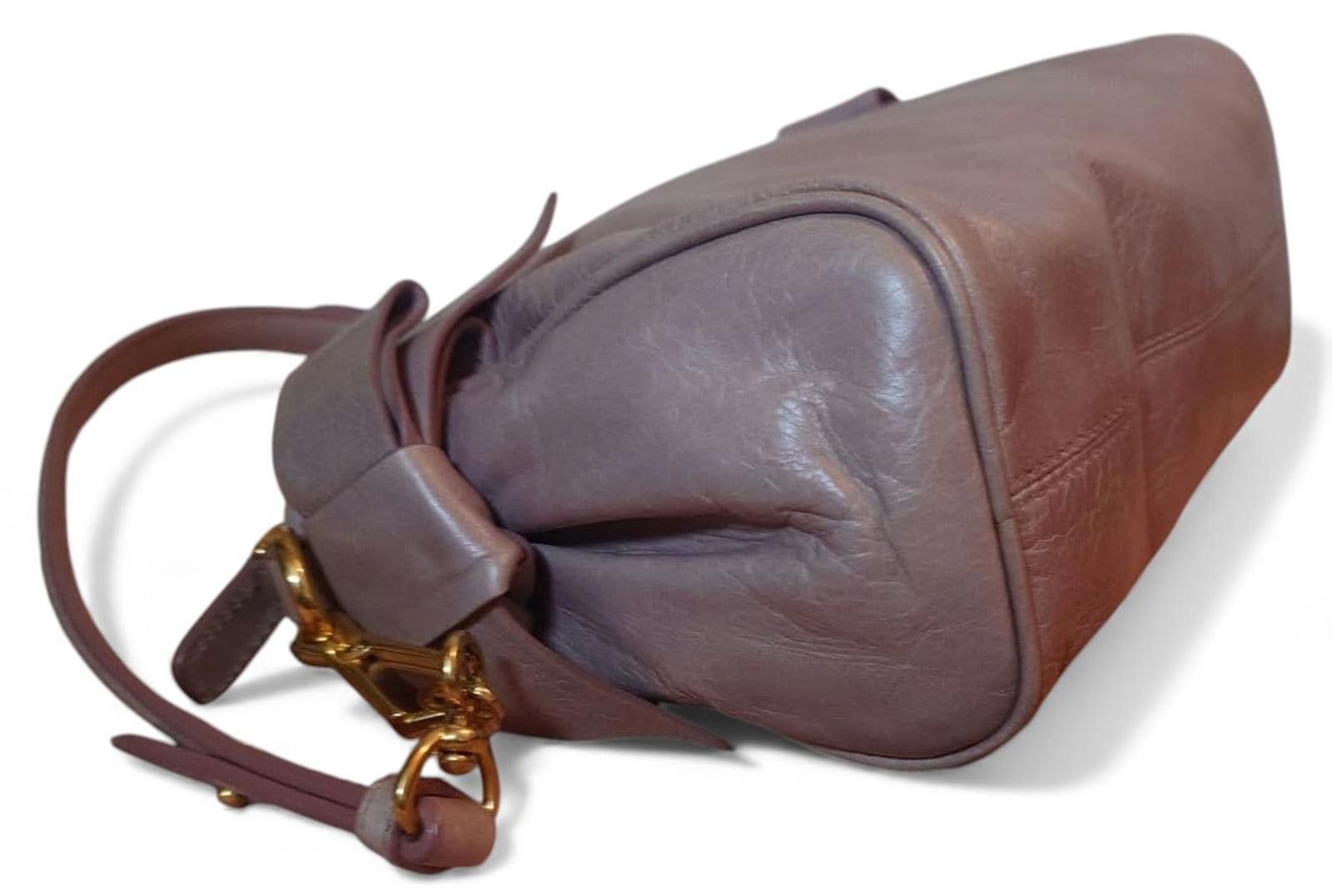 Miu Miu Miu Miu - Leather Handbag with Bow Detail Size ONE SIZE - 5 Thumbnail