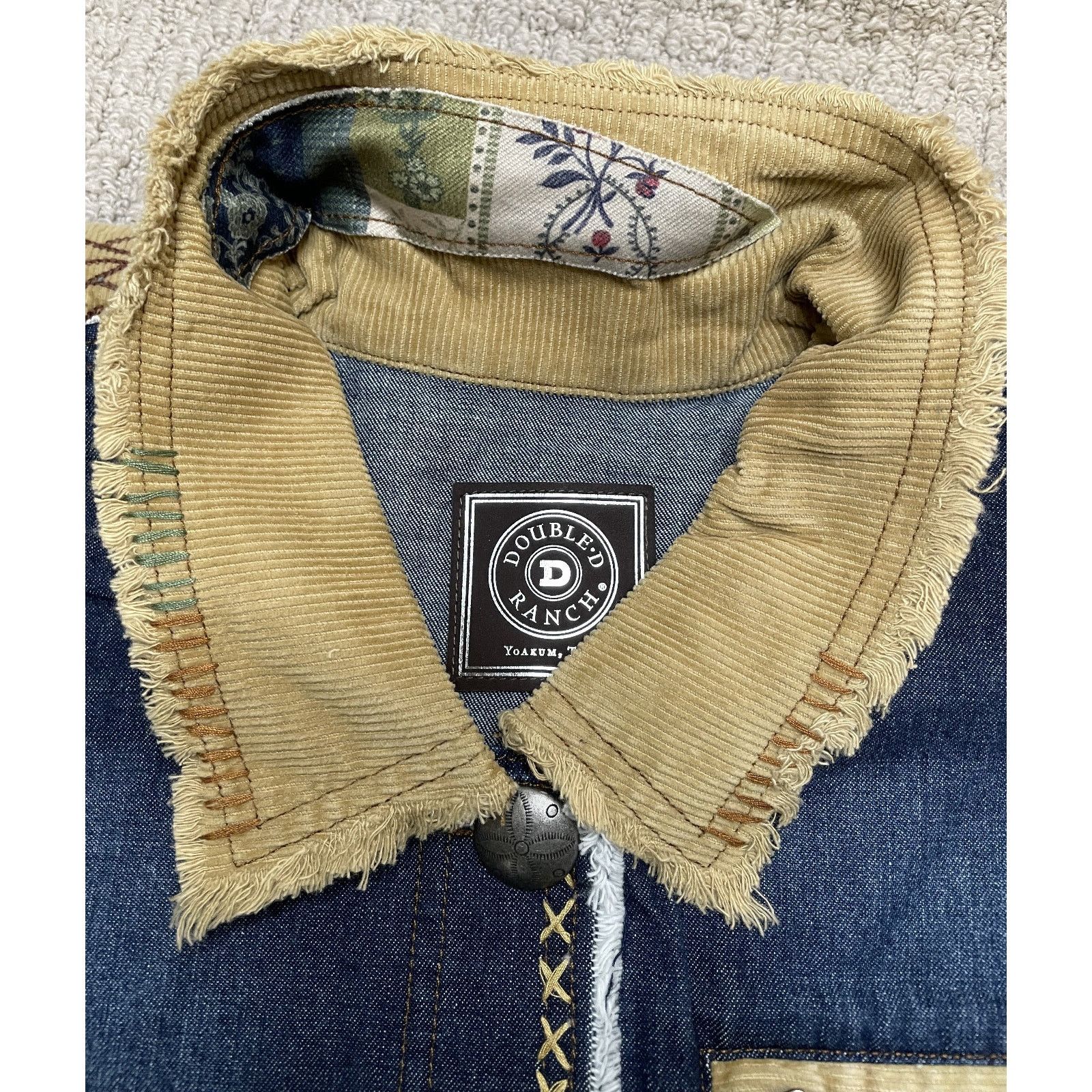 Double D Ranch Double D Ranch Crossing the Brazos Denim Jacket 1X NWT Patch Size XL / US 12-14 / IT 48-50 - 11 Thumbnail