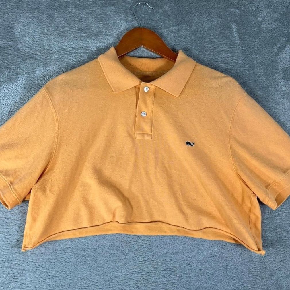 Vineyard Vines Vineyard Vines Polo Shirt Womens M Orange Short Sleeve Collared Cropped Preppy Y2K Academia Size M / US 6-8 / IT 42-44 - 3 Thumbnail