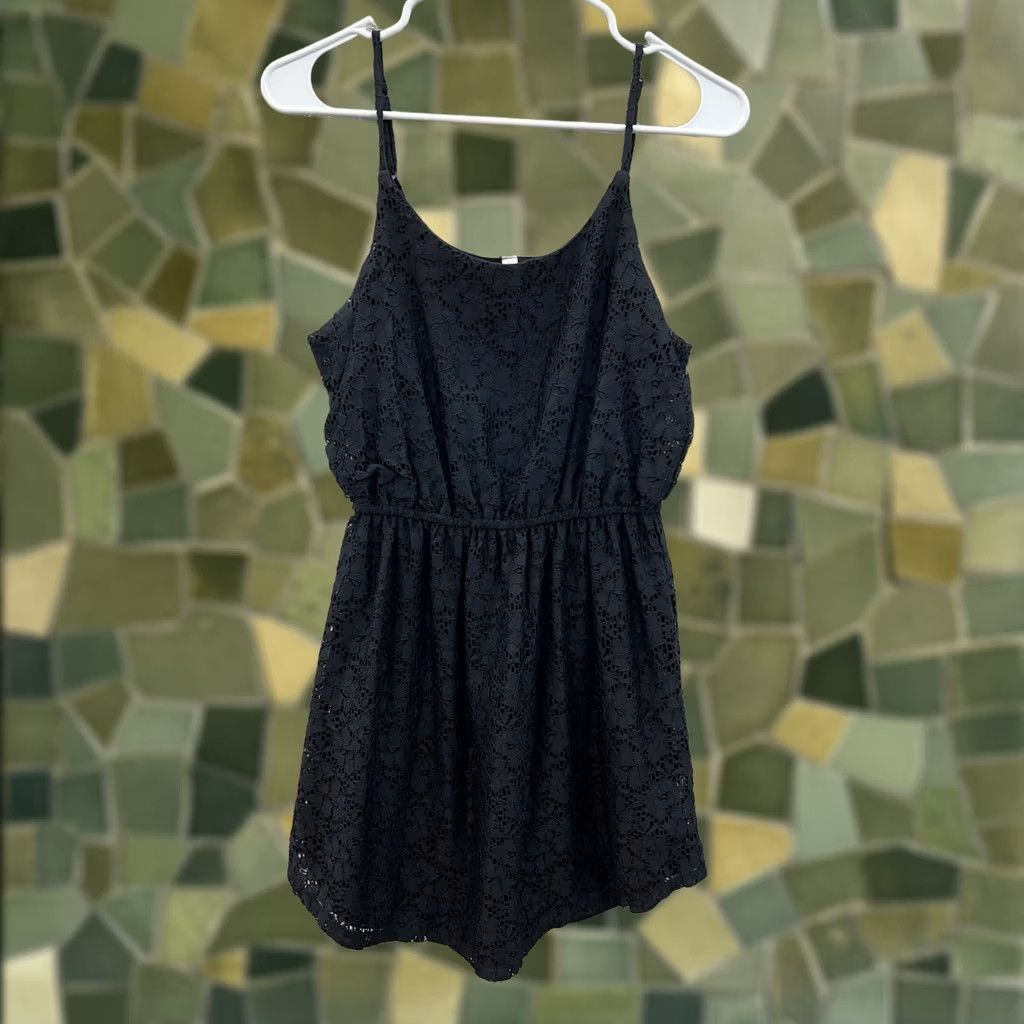 Vintage Juniors Xhilaration Dress Sleeveless Black Lacy Small Spaghetti Strap Sundress Short Party/Cocktail Casual Womens XS/Adult? Size S / US 4 / IT 40 - 1 Thumbnail