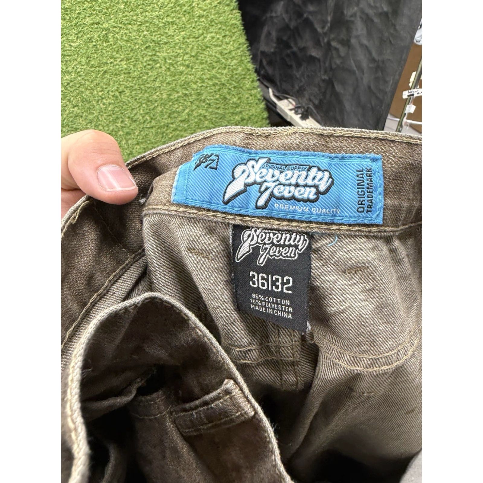 Vintage Seventy Seven Vintage Jeans Men 36x32 Denim Relaxed Regular Fit Y2K Grunge Classic Style Thread: Cotton Blend Polyester Cotton Blue Size US 36 / EU 52 - 4 Thumbnail