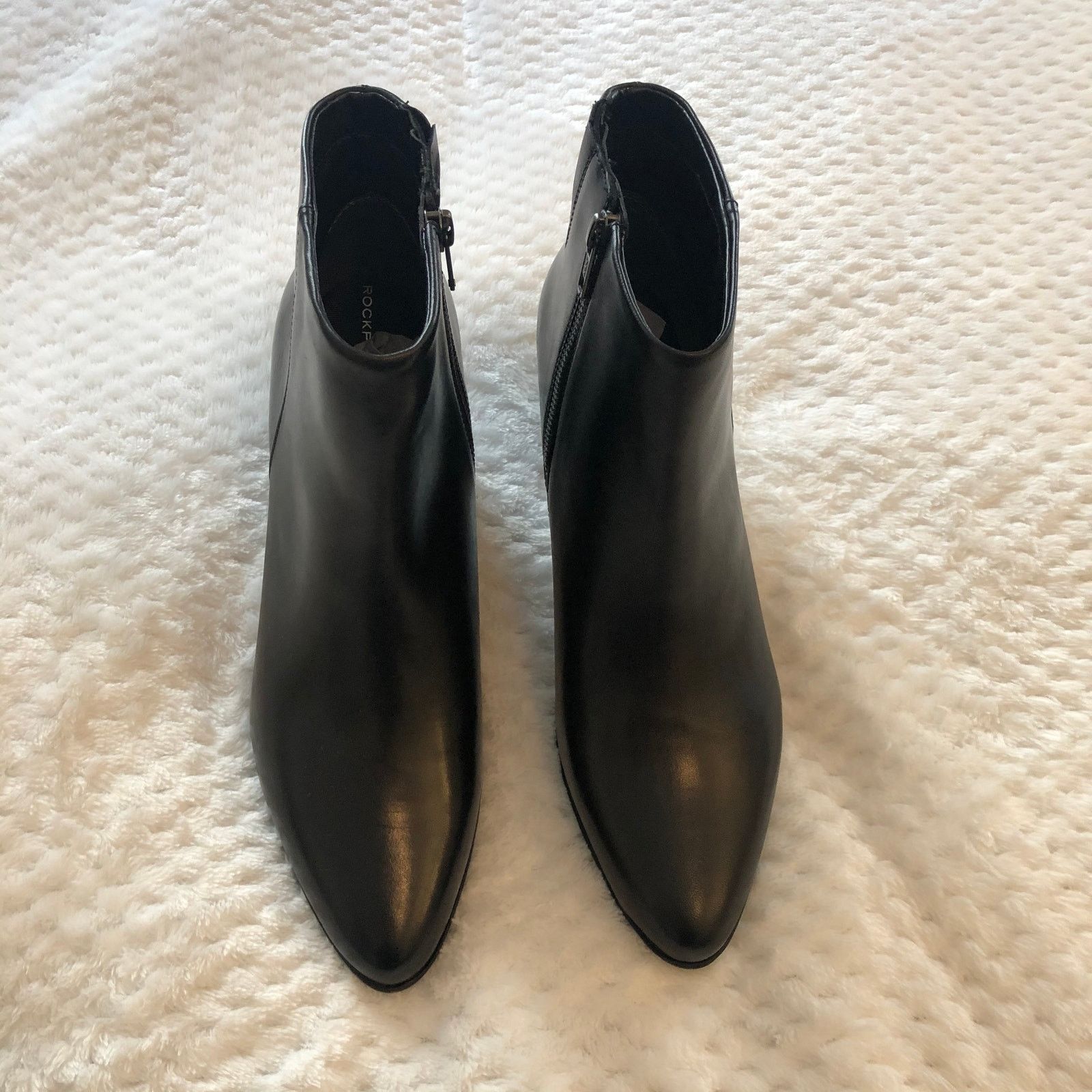 Rockport Rockport Black Camdyn Pointed-Toe Block Heel Booties Size US 10 / IT 40 - 6 Thumbnail