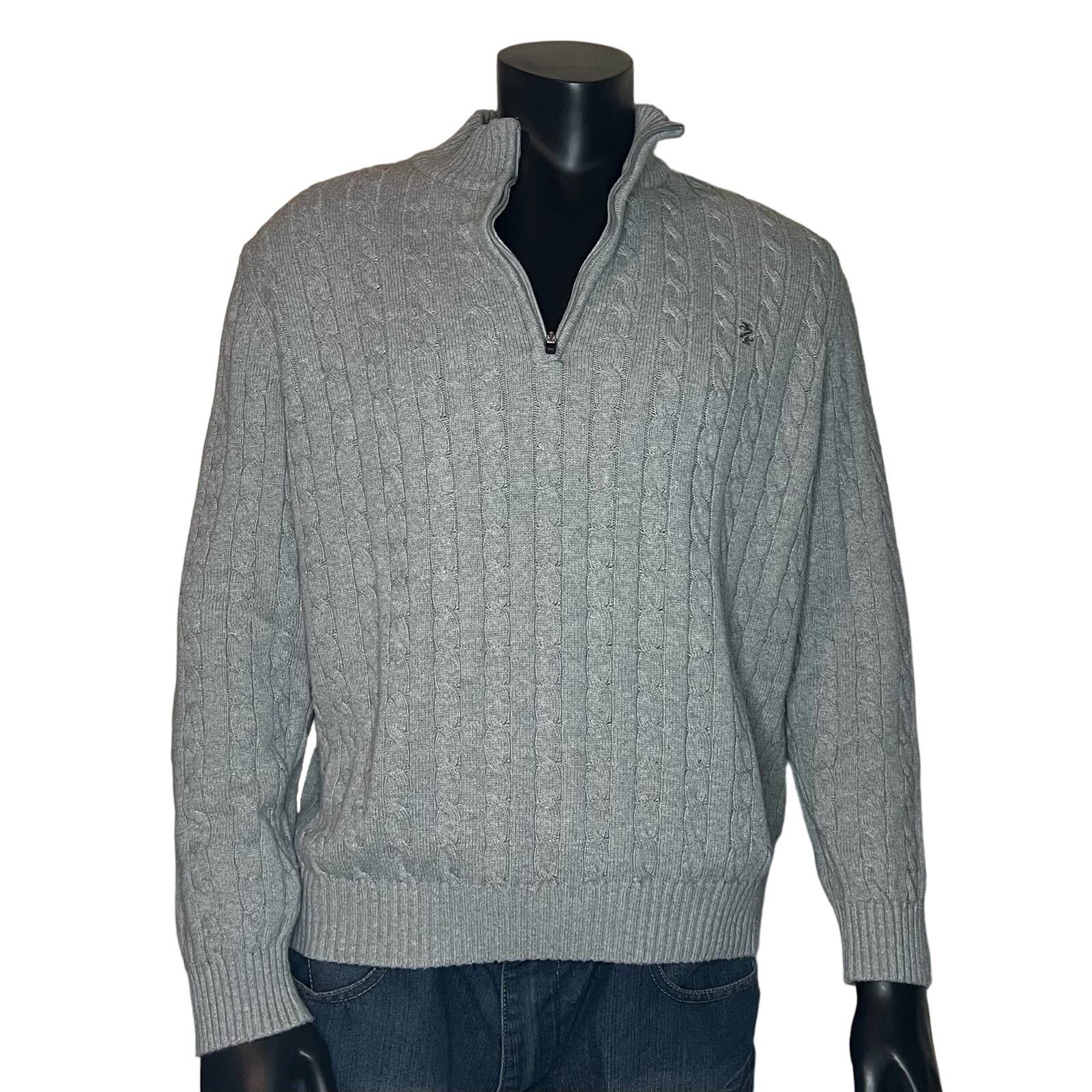 Izod IZOD- Men’s Gray XL Gray Sweater Size US XL / EU 56 / 4 - 1 Thumbnail