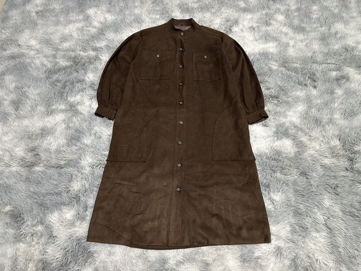 Yves Saint Laurent 🔥Vintage Yves Saint Laurent Toray Coat Long Jacket Collarles Size US L / EU 52-54 / 3 - 6 Thumbnail