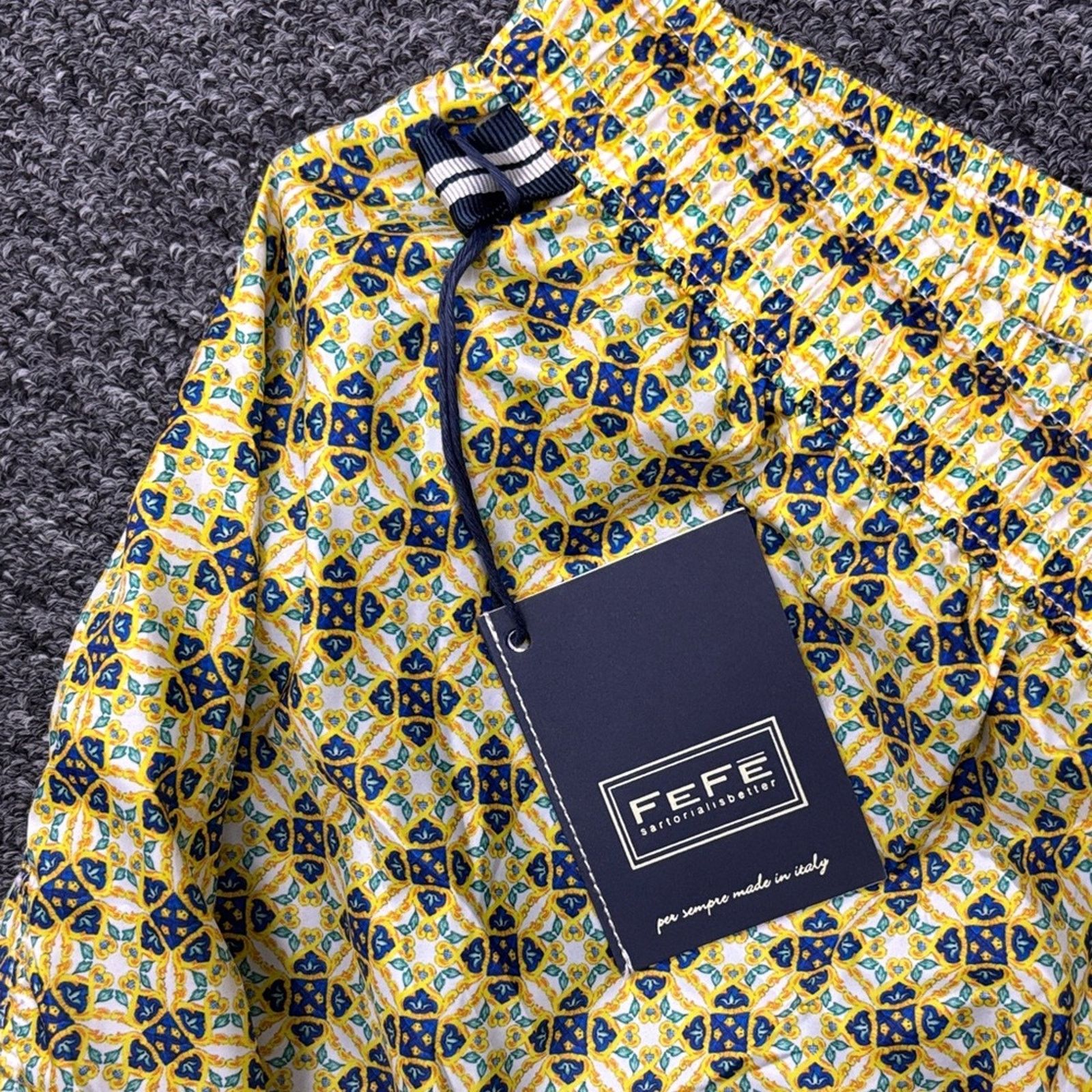 Other NWT Fefe Stylish Yellow and Blue Swim Trunks Size XL Size US 40 / EU 56 - 3 Thumbnail