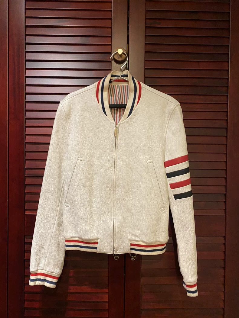 Thom Browne Thom Browne Men's Leather Jacket- dmc Size US M / EU 48-50 / 2 - 1 Thumbnail