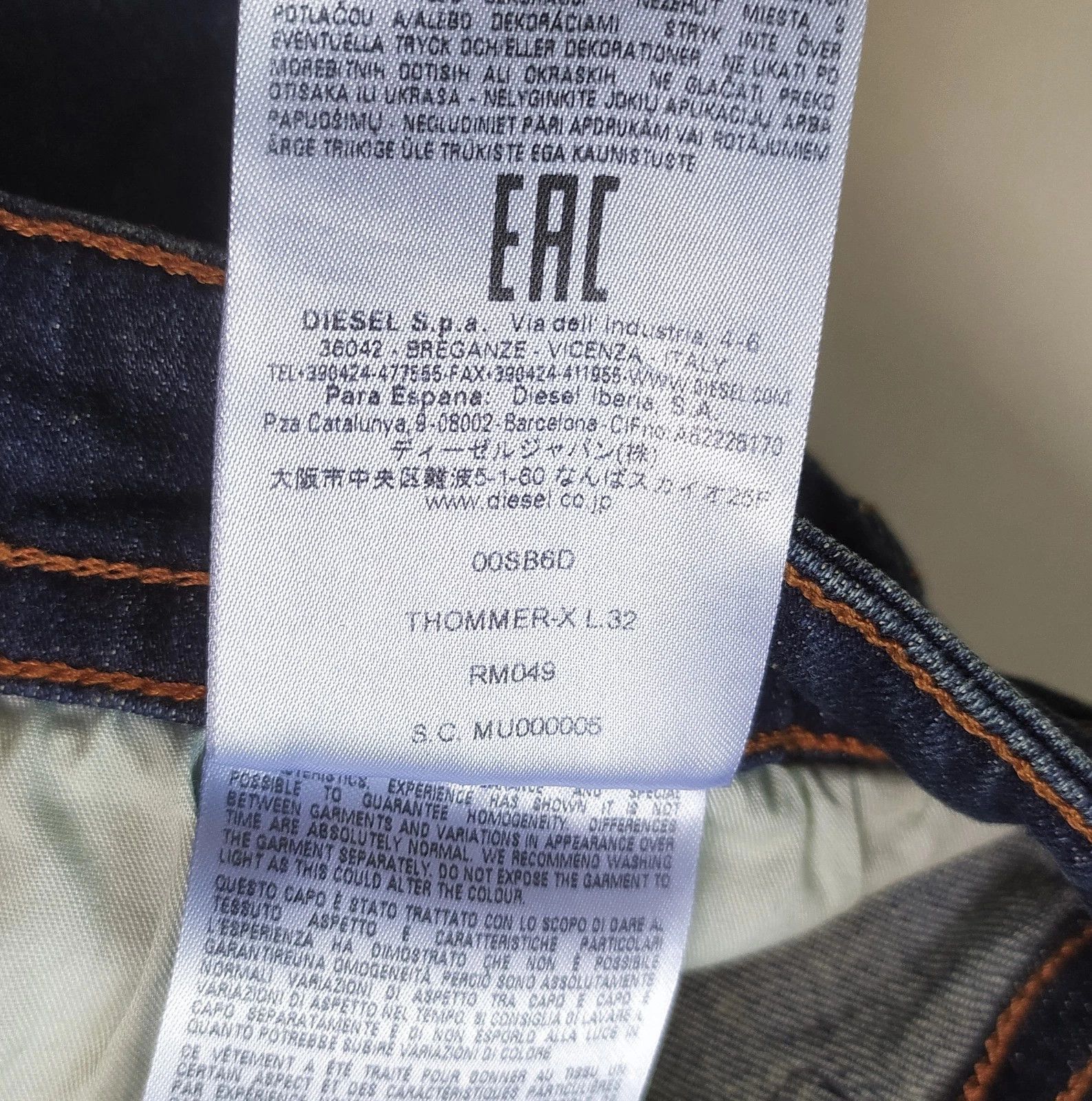 Diesel Diesel THOMMER-X-RM049 Men's Jean T 9974 Size US 31 - 7 Thumbnail