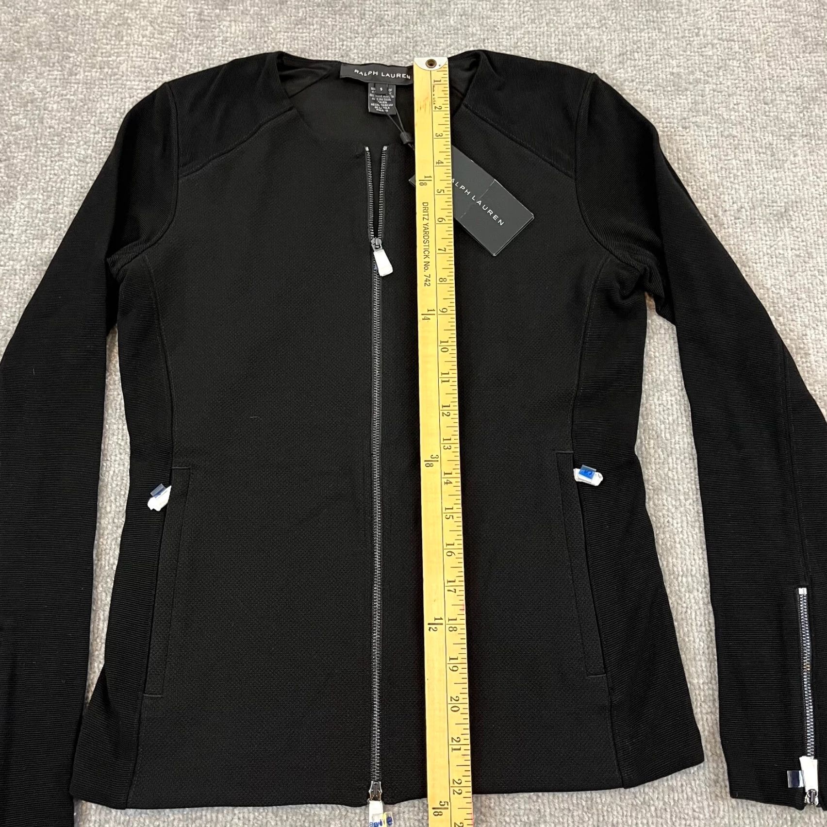 Ralph Lauren RALPH LAUREN Black Label Jacket Womens Small Black Full Zip Viscose Classic Casual Size S / US 4 / IT 40 - 7 Thumbnail