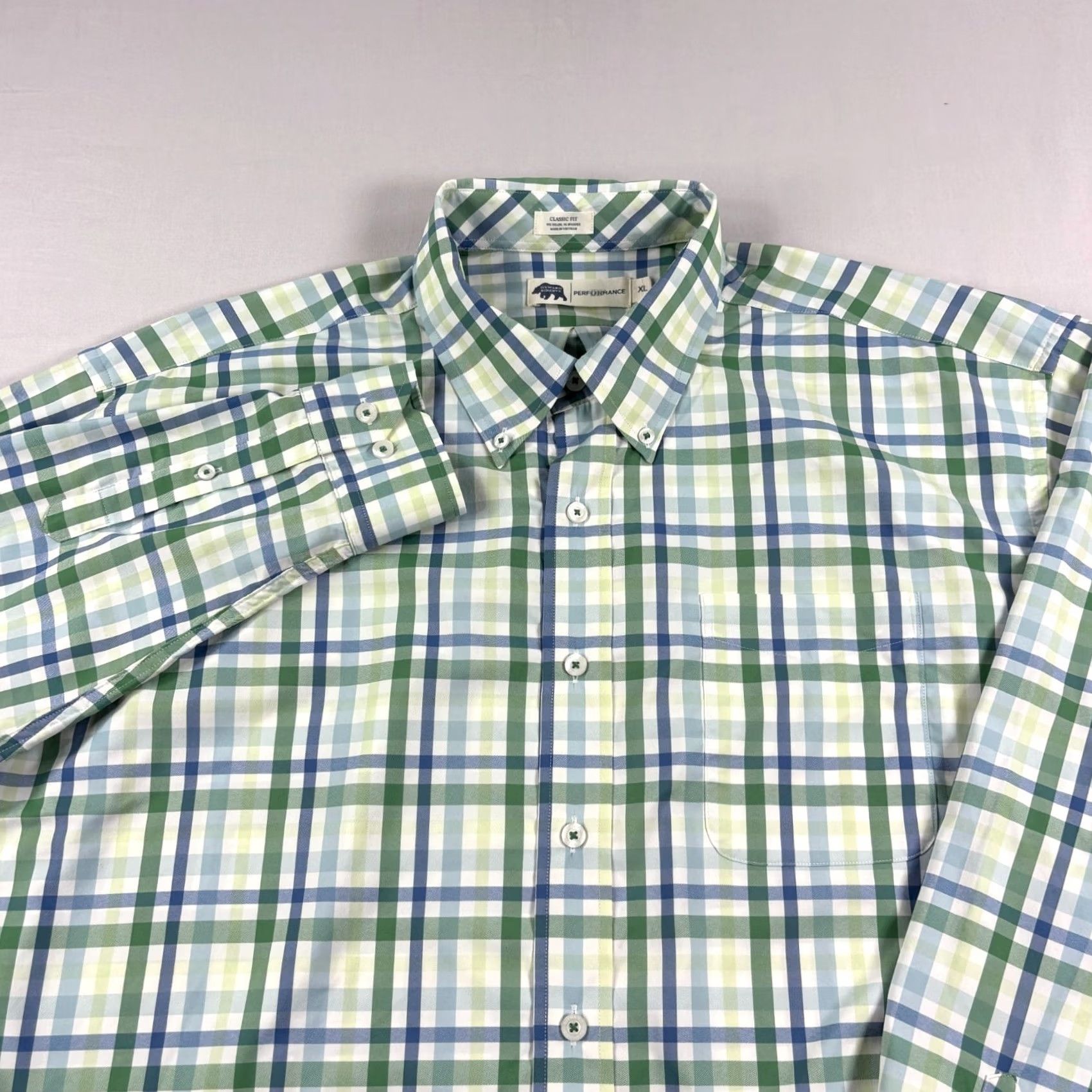 Vintage Onward Reserve Shirt Mens XL Plaid Button Up Stretch Nylon Casual Size US XL / EU 56 / 4 - 2 Thumbnail