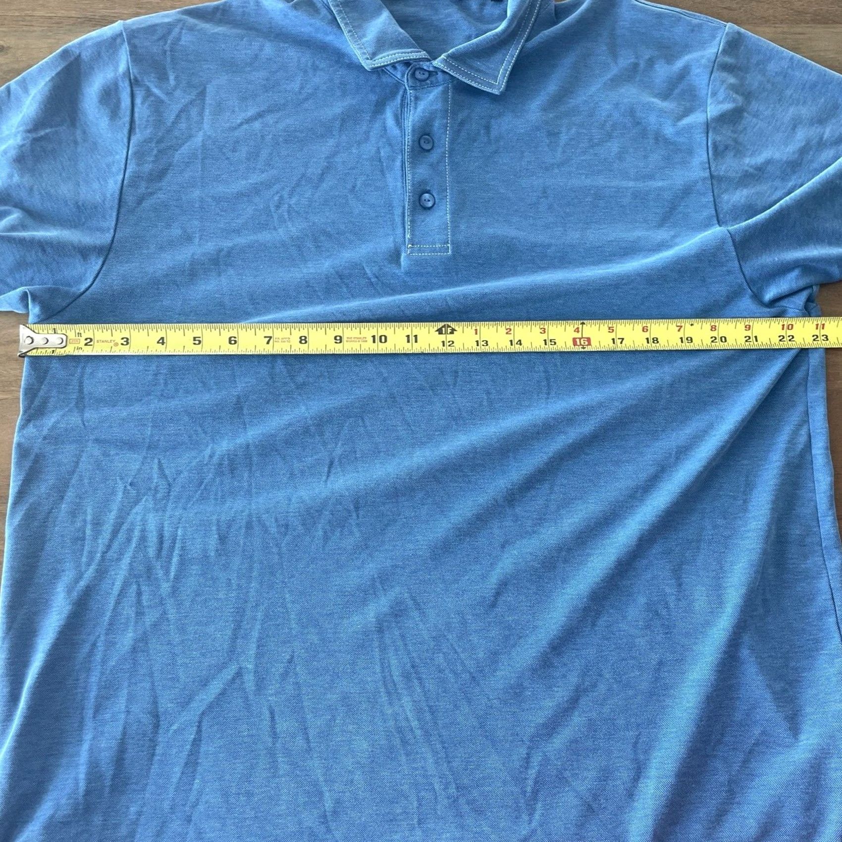 TravisMathew Travis Mathew Polo Shirt Mens XL Blue Pima Cotton Performance Casual Golf Outdoor Preppy Logo Button Knit Short Sleeve Size US XL / EU 56 / 4 - 6 Thumbnail