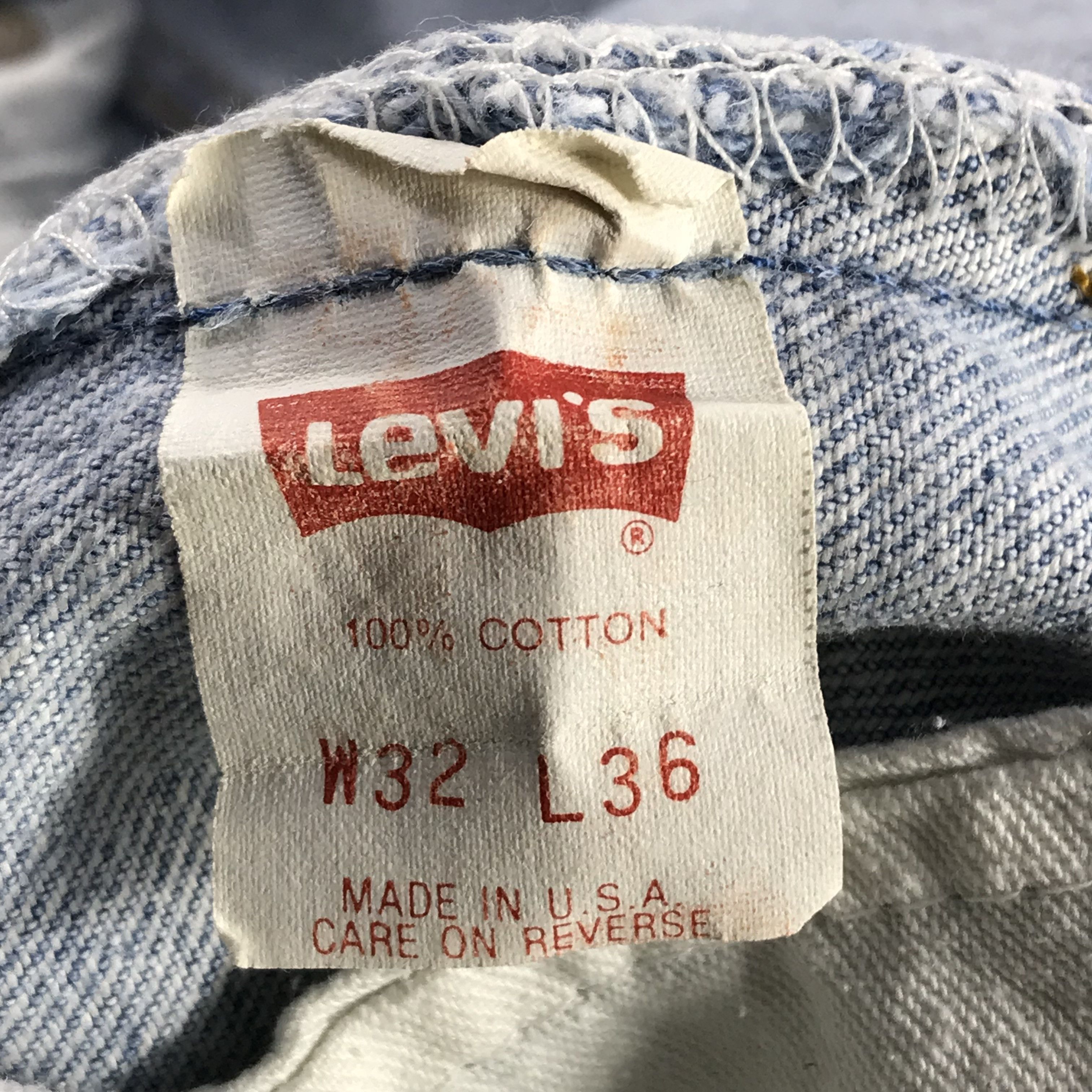 Levi's Vintage 90's Levis 501 Jeans Faded Blue Short Pants KJ3452 Size US 31 - 9 Thumbnail