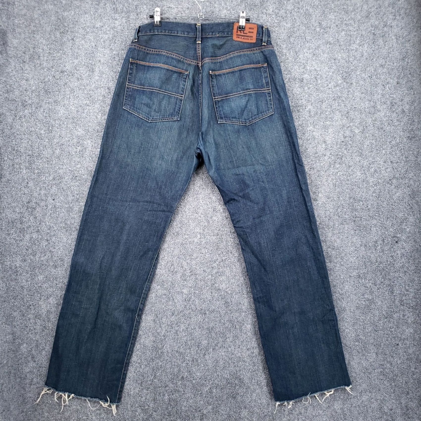 Ralph Lauren Ralph Lauren Polo Jeans Co Mens Jeans 34x31 Dark Wash Denim Straight Zip Fly 5-Pocket Blue Regular Mens Size US S / EU 44-46 / 1 - 2 Thumbnail