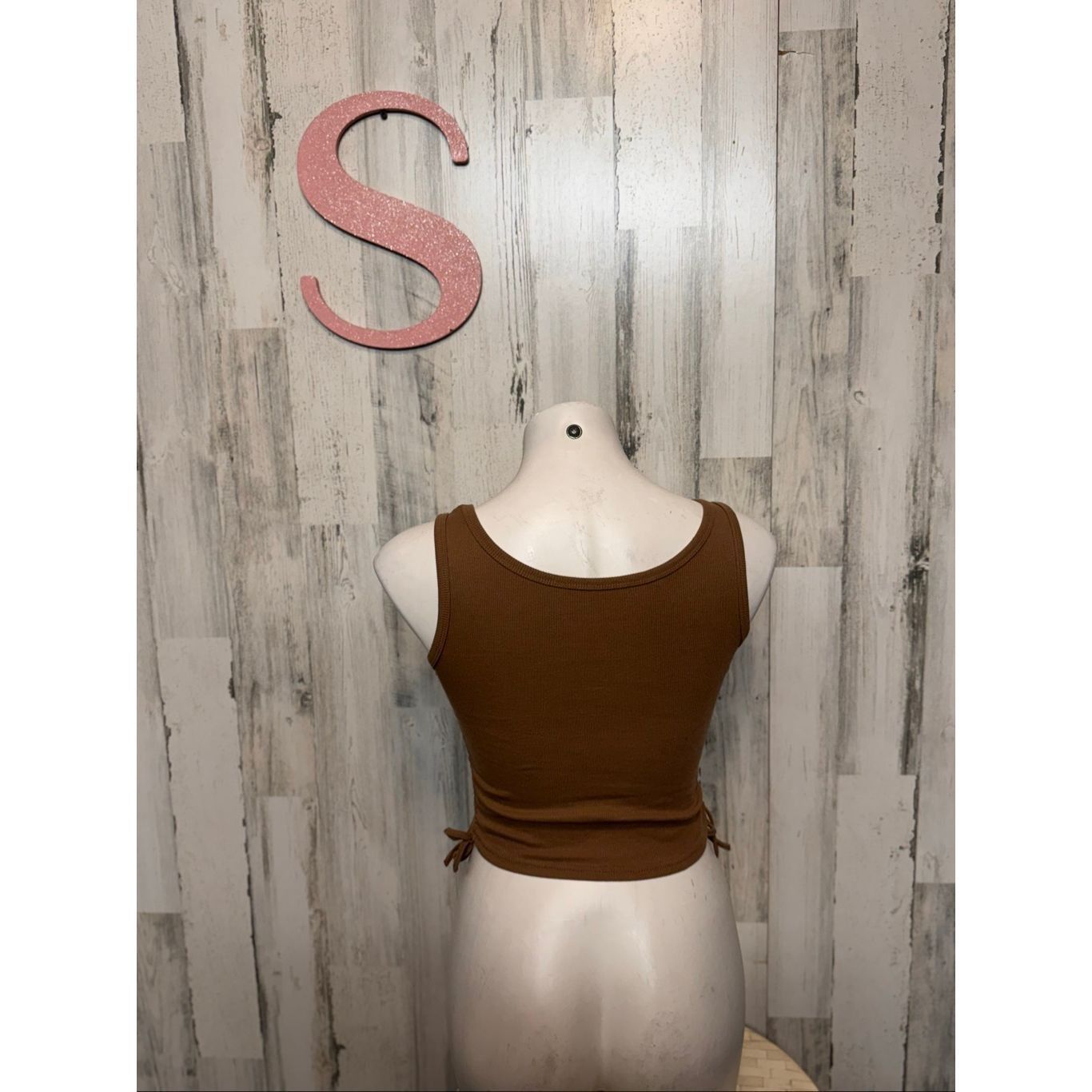 Other Brown Ruched Side Tank Top – Size Small Size S / US 4 / IT 40 - 3 Thumbnail