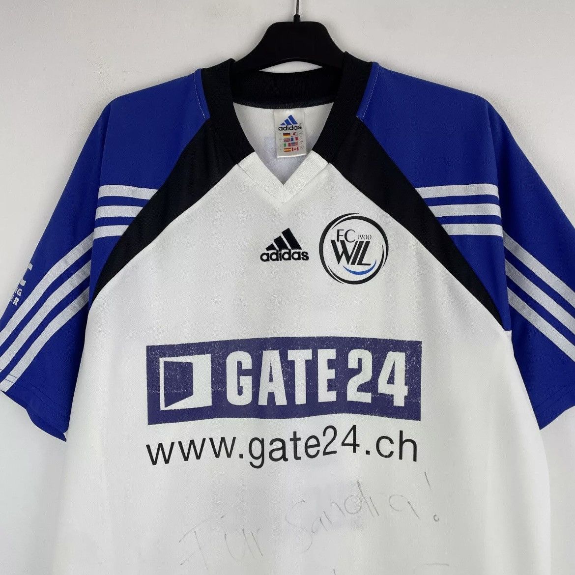 Adidas Vintage FC Wil Adidas Home Signed Jersey Shirt 2002/2003 Size US L / EU 52-54 / 3 - 3 Thumbnail