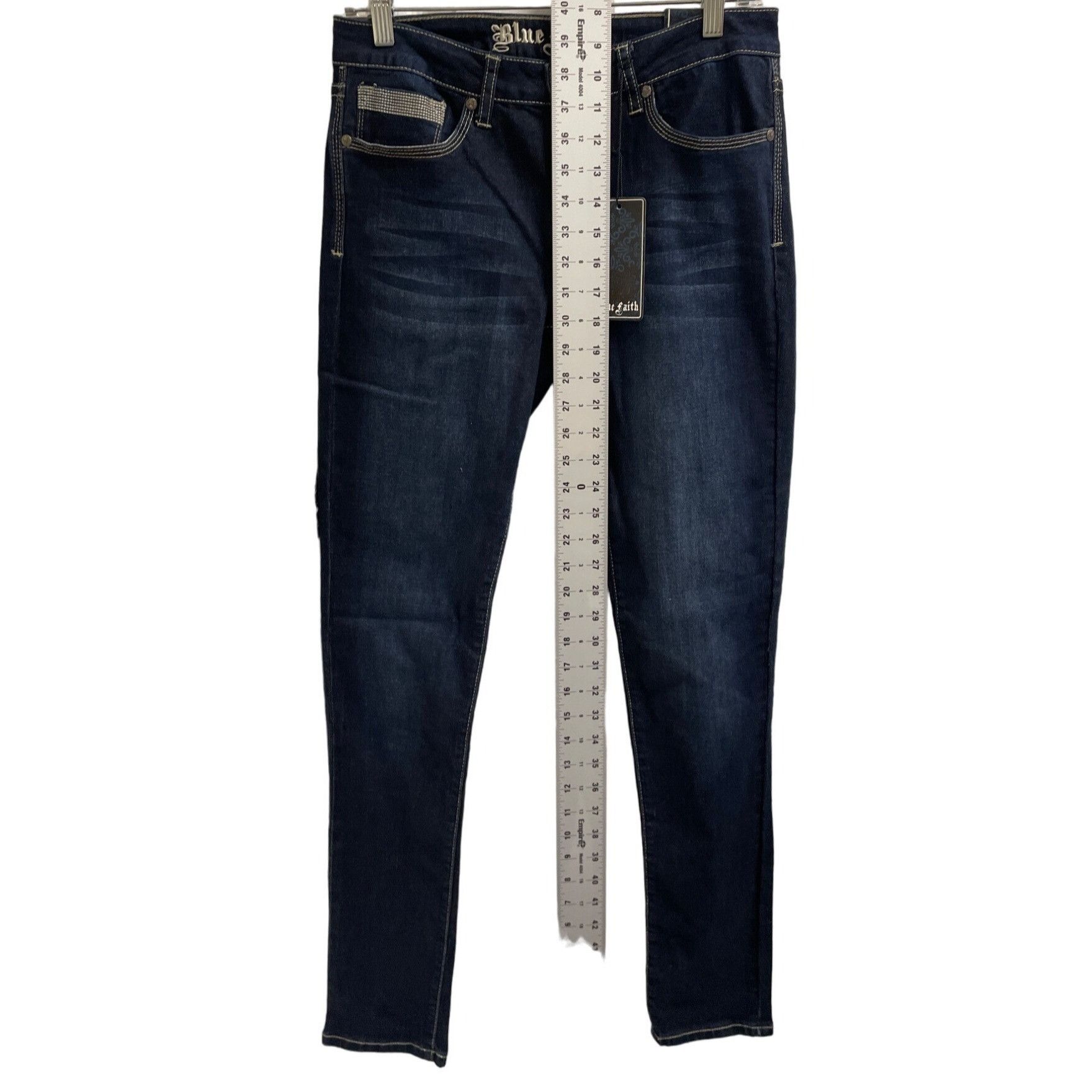 Other Blue Faith Women's Blue Jeans straight leg Size 8 SKU 1450 Size 30" / US 8 / IT 44 - 2 Thumbnail