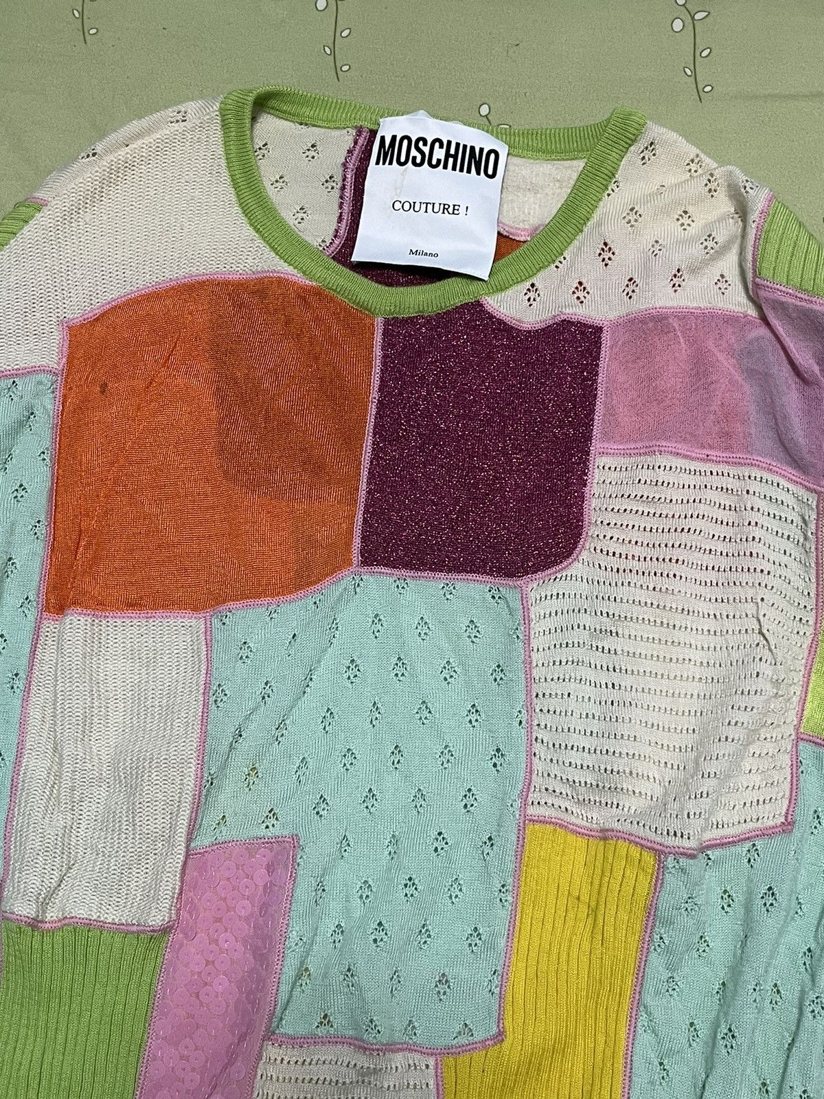 Moschino Moschino SS16 Patchwork Sweater/Jumper Size M / US 6-8 / IT 42-44 - 3 Thumbnail