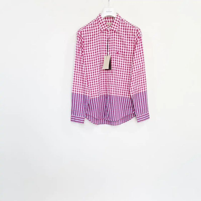 Burberry Burberry Pink Cotton Long Sleeve Shirt Size US XXL / EU 58 / 5 - 1 Thumbnail