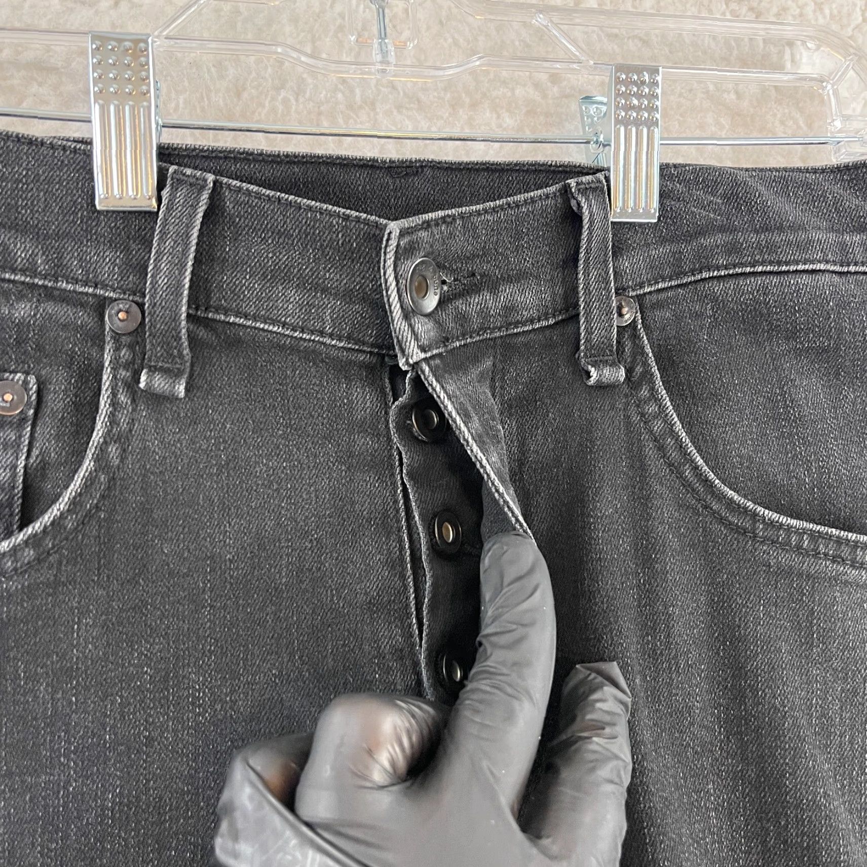 Rag & Bone rag & bone Fit 2 Slim Jeans Womens Mid-Rise 29 Black Denim Jeans - Rag & Bone Slim Leg 2 Size 29" - 5 Thumbnail