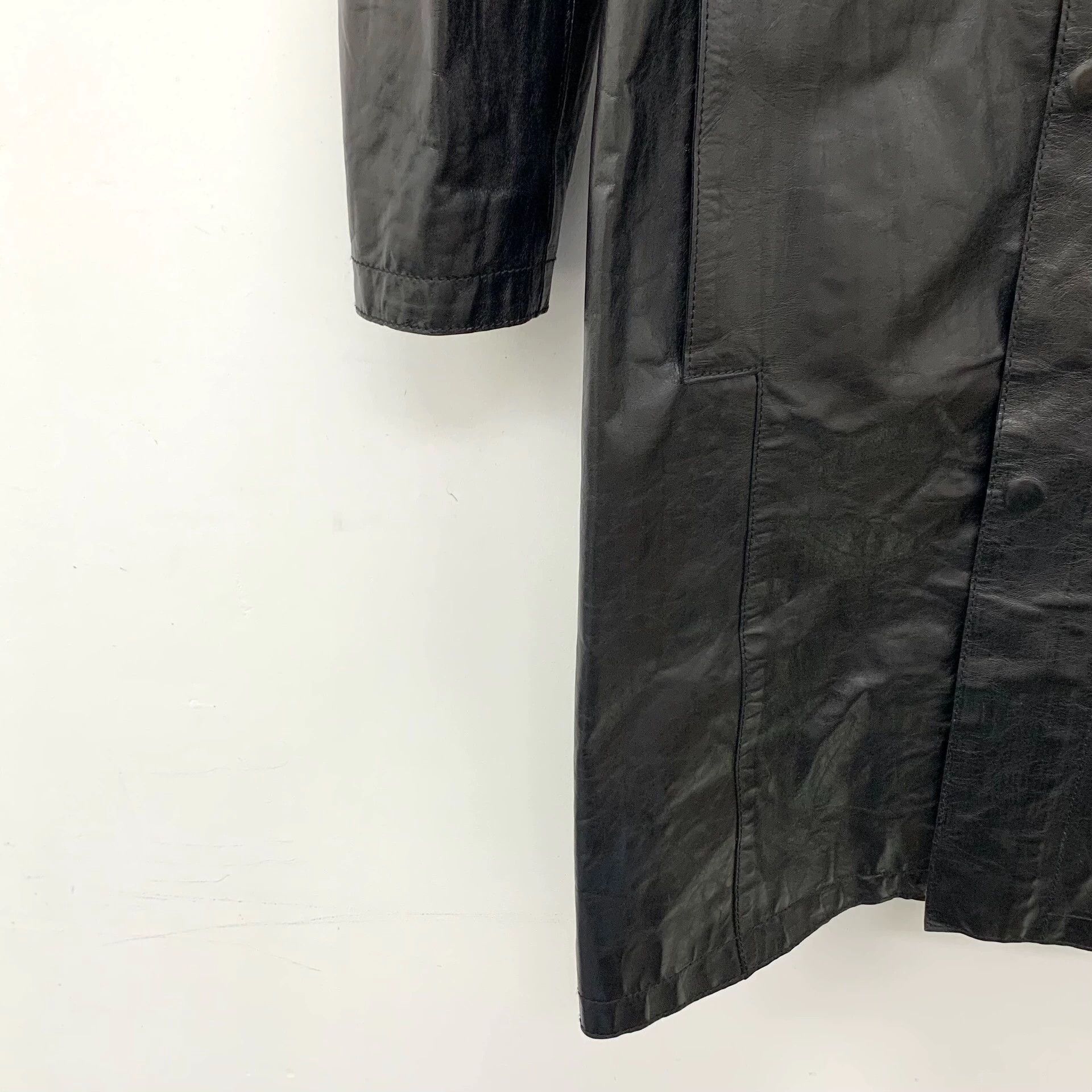 Maison Margiela JW0742 Maison Margiela Black Leather Lapel Long Sleeve Size US XS / EU 42 / 0 - 6 Thumbnail