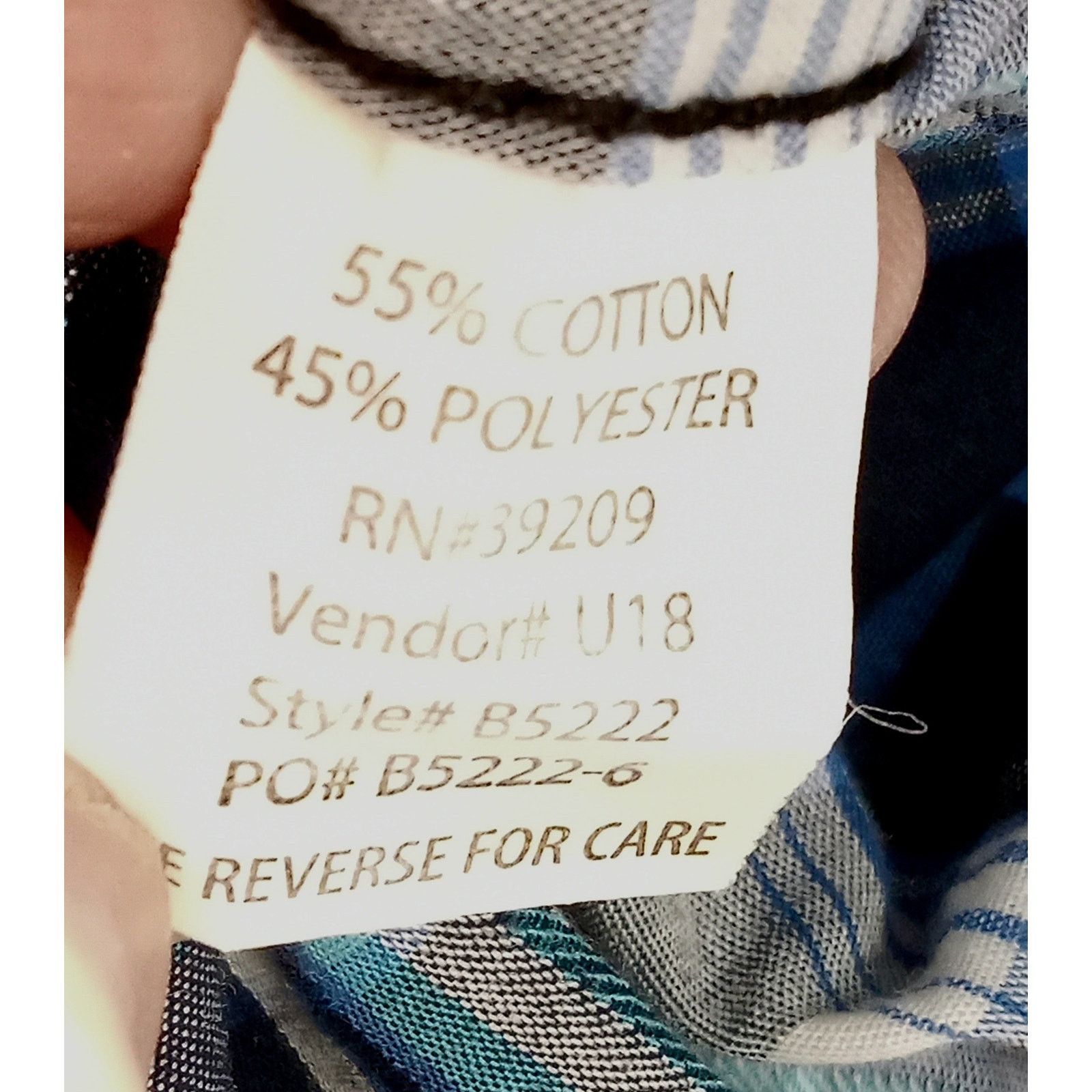 Burnside Burnside Shirt L Men's Long Sleeve Button Front Plaid Size US L / EU 52-54 / 3 - 5 Thumbnail