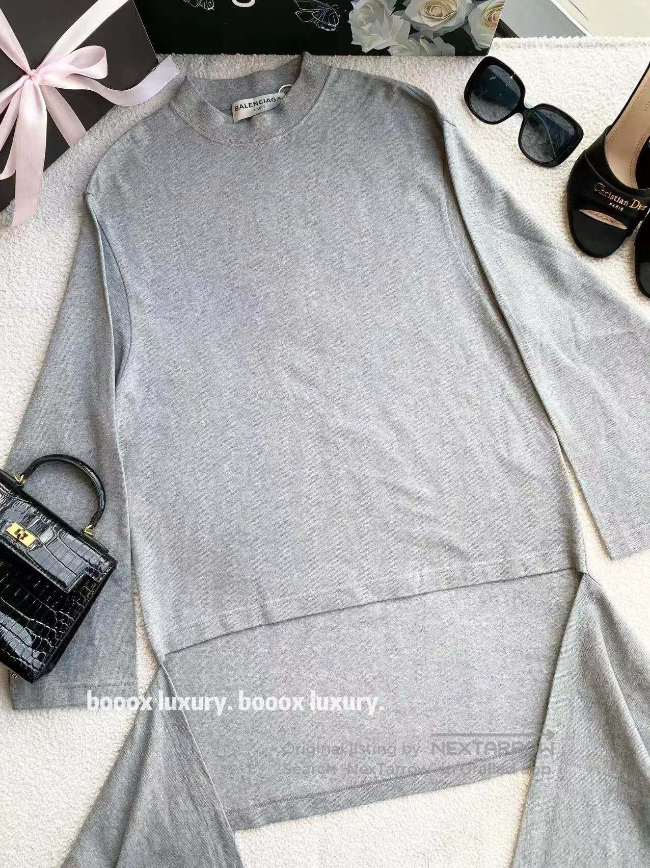 Balenciaga Balenciaga Round neck long sleeve T-shirt| Size S / US 4 / IT 40 - 1 Thumbnail