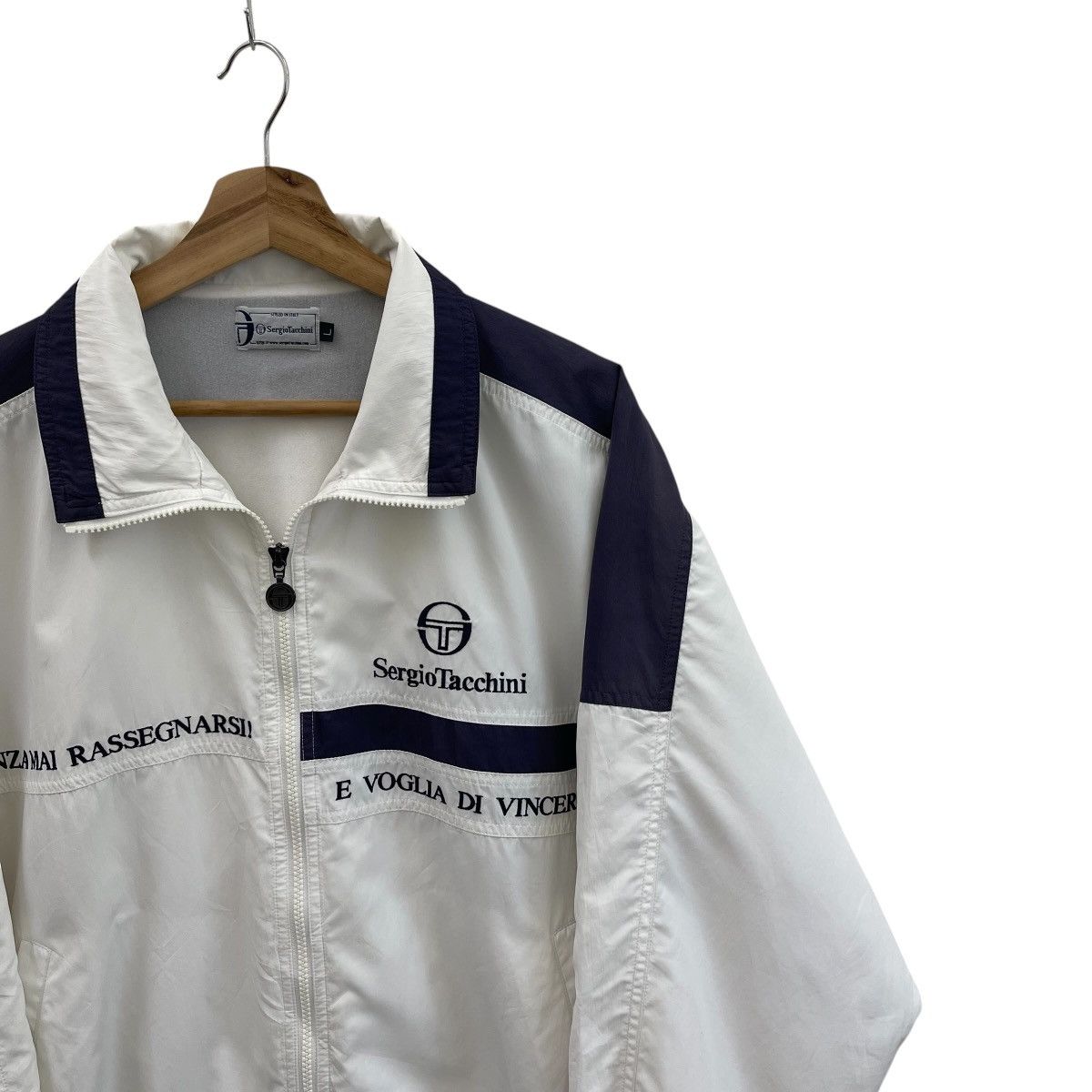 Sergio Tacchini Vintage 90s Sergio Tacchini Spell Out Track Top Jacket Size US L / EU 52-54 / 3 - 5 Thumbnail
