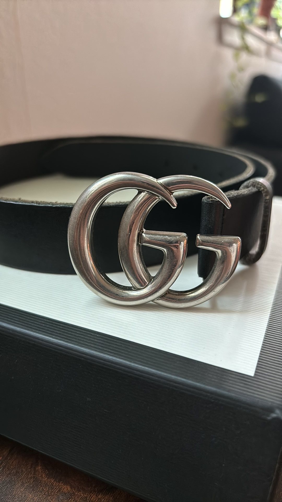 Gucci GG marmont belt with silver buckle size 75 Size ONE SIZE - 3 Thumbnail