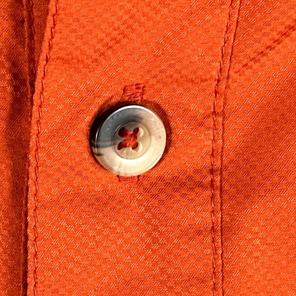 Vintage SpiderWire Fishing Shirt Adult XL Orange Outdoor Promo Shirt Sleeved Short Button-Up Pocketed Breathable Lightweight Polyester Mens Size US XL / EU 56 / 4 - 5 Thumbnail