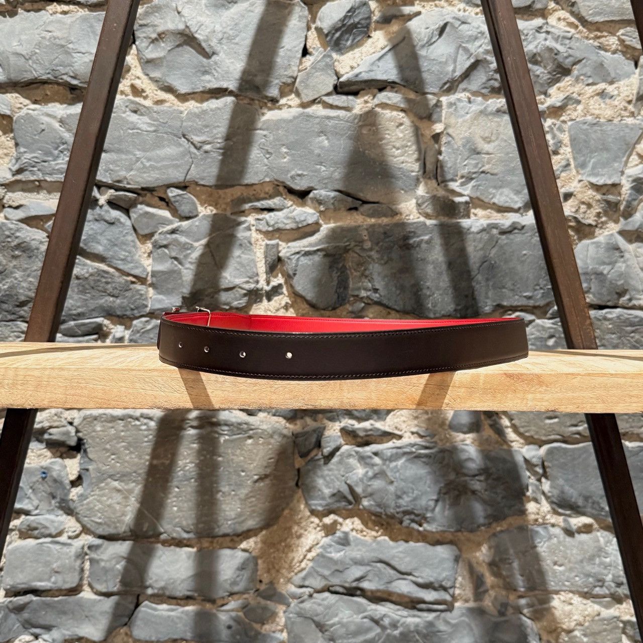 Hermes Hermès Red Enamel Quizz H Buckle Red Reversible Belt - 100cm Size ONE SIZE - 3 Thumbnail