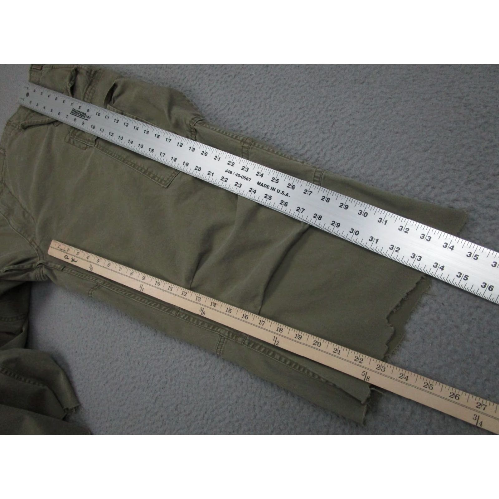 Polo Ralph Lauren VINTAGE Polo Ralph Lauren Cargo Pants Mens 46 Green Army Cut Off Paratrooper Grunge y2k Size US XXL / EU 58 / 5 - 2 Thumbnail