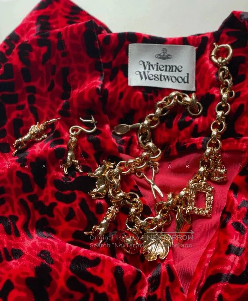 Vivienne Westwood Vivienne Westwood Burgundy velvet bow tie velvet print asy Size S / US 4 / IT 40 - 4 Thumbnail