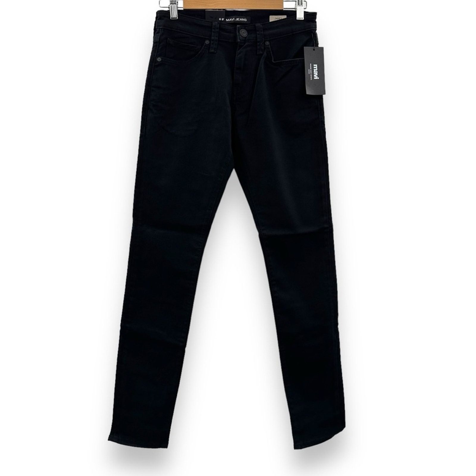 Mavi Mavi James Skinny Mid Rise Jeans in Black Brooklyn NEW Size US 28 / EU 44 - 1 Thumbnail