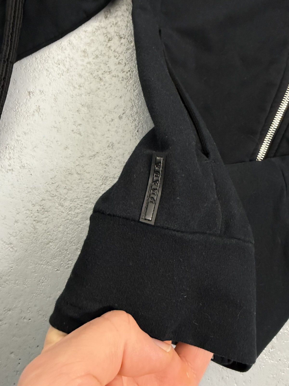 Prada Prada Black Tab Nylon Hood Zip Hoodie Size S / US 4 / IT 40 - 5 Thumbnail
