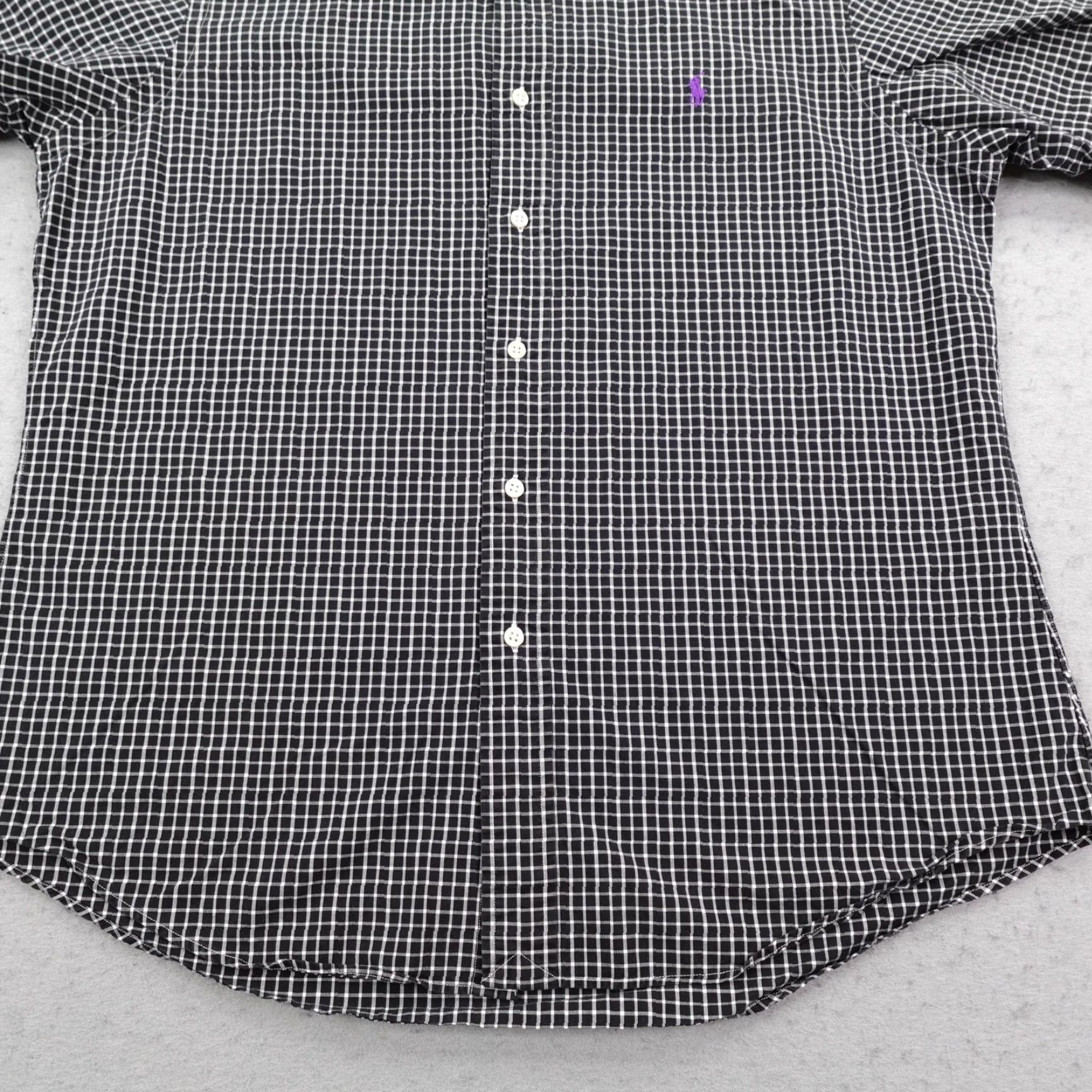 Ralph Lauren VINTAGE Ralph Lauren Shirt Men Large Black White Check Button-Up Custom Fit Pony Size US L / EU 52-54 / 3 - 4 Thumbnail