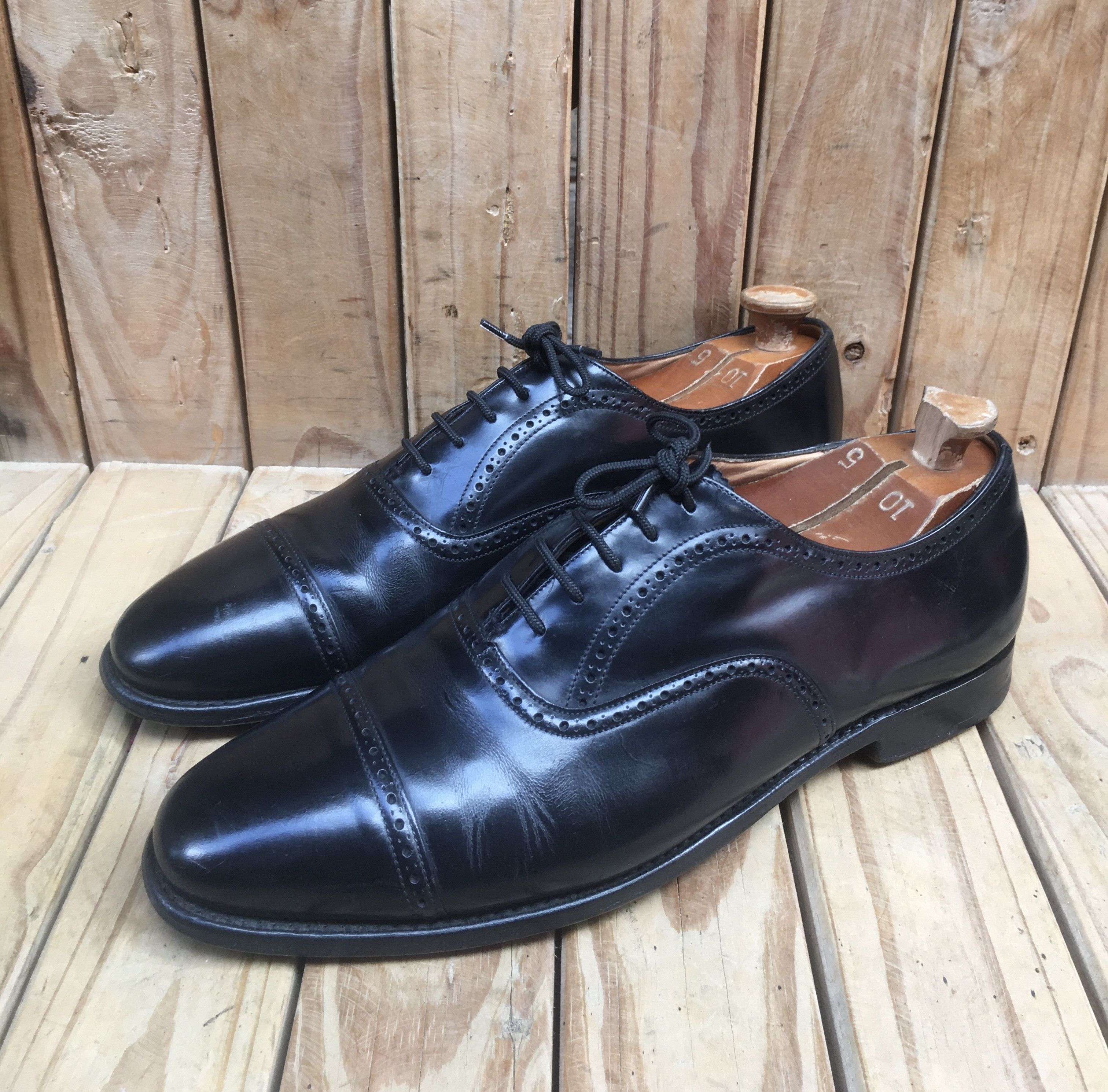 Church’s 'Legate' Black Leather Shoes Uk 10.5 F US 11.5