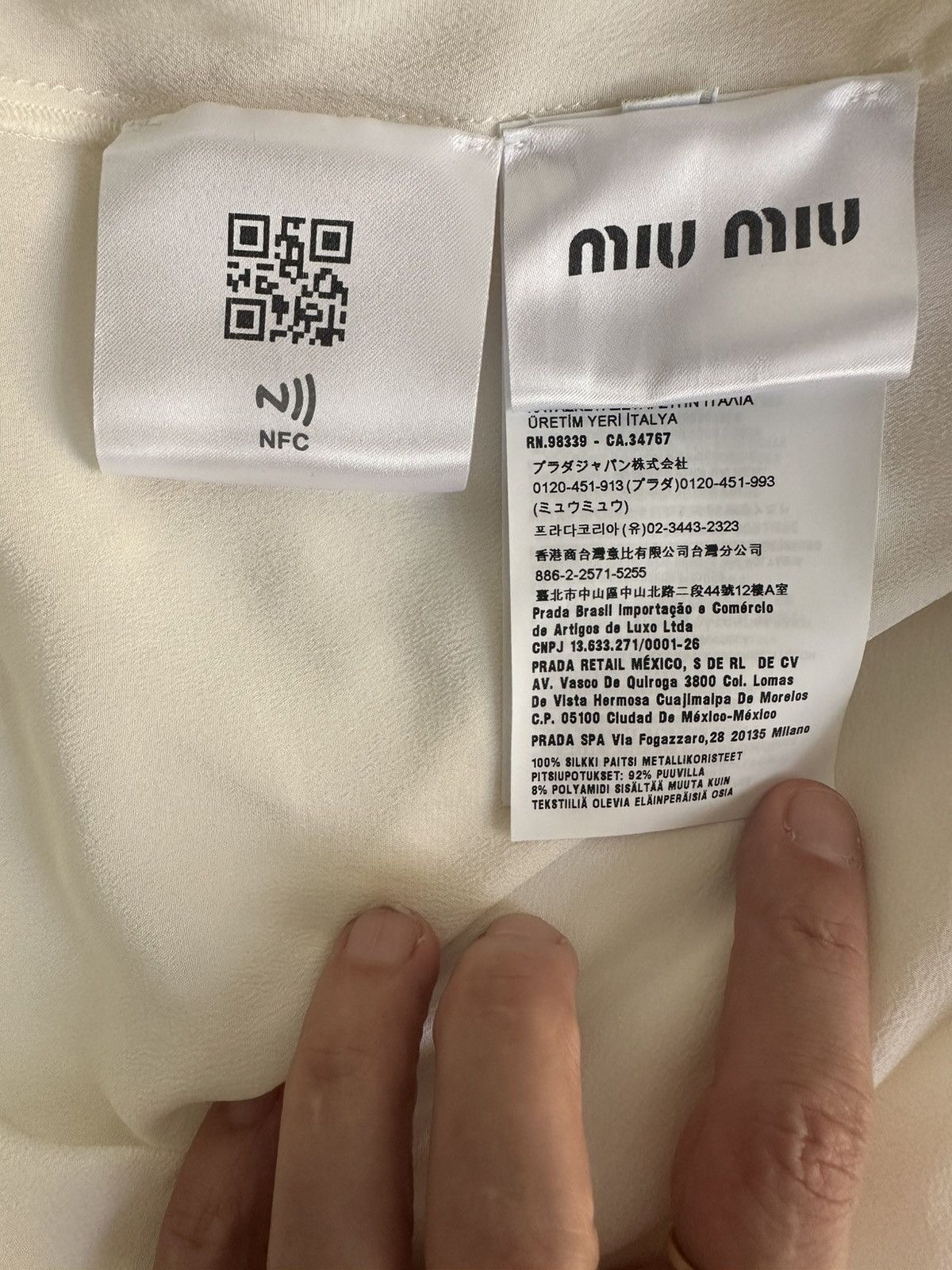 Miu Miu Miu Miu 2021 Studded Silk Blouse Size M / US 6-8 / IT 42-44 - 13 Thumbnail